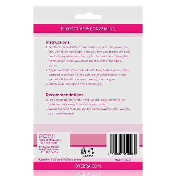 Bye Bra - Protective and Concealing Silk Nipple Covers 4 Pairs (Nude) - Costumes Durio.sg