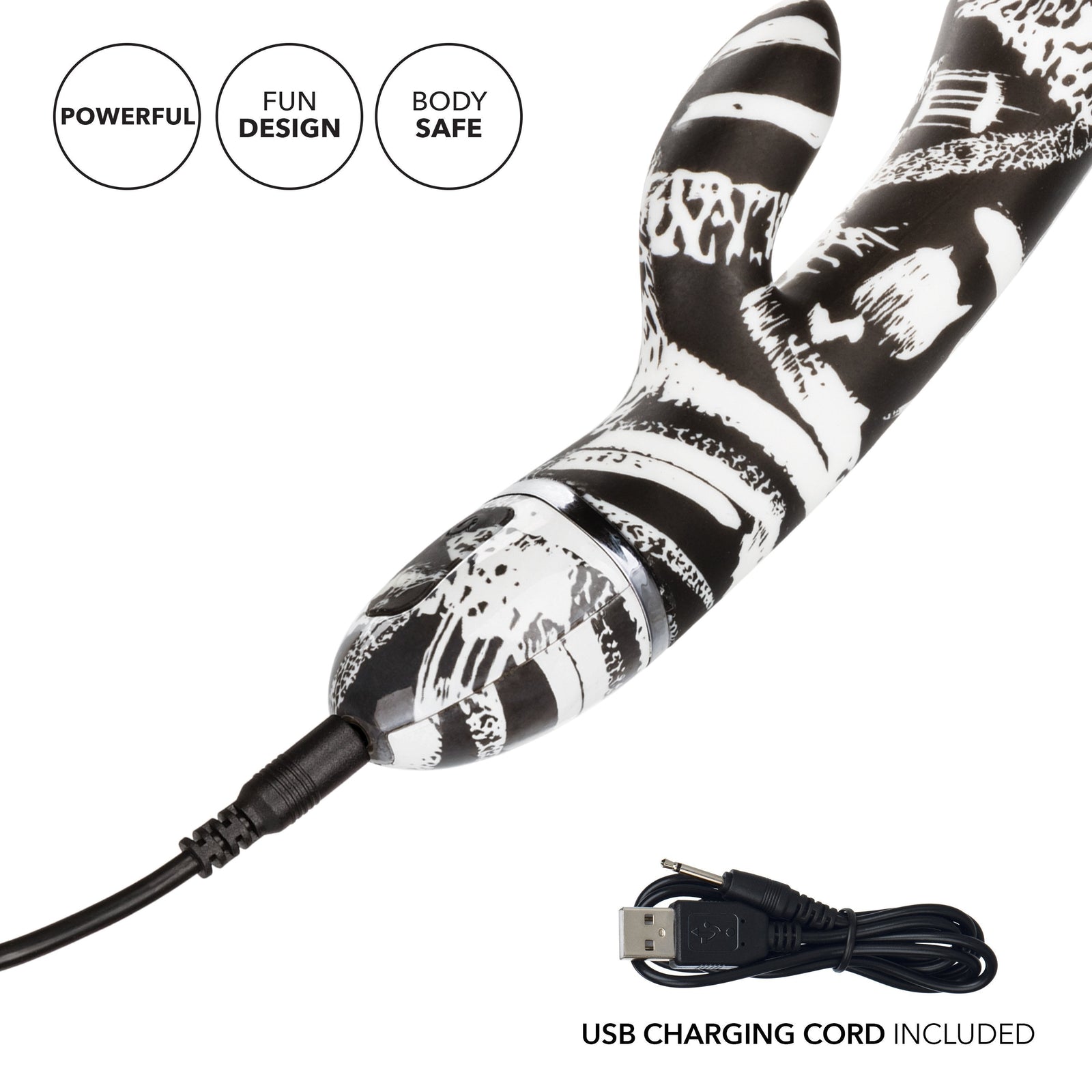 Calexotics - Hype Dual Wand Rabbit Vibrator (Multicolor) - Rabbit Dildo (Vibration) Rechargeable Durio.sg