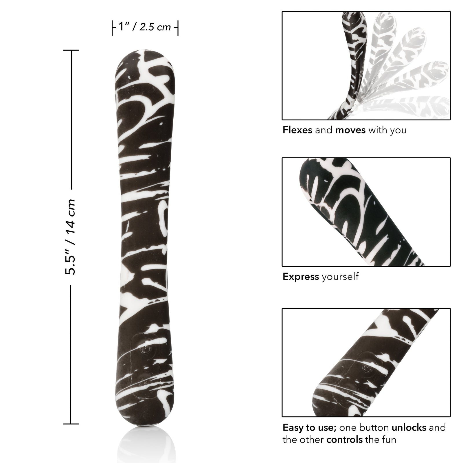 Calexotics - Hype Flexi Bendable G-Spot Wand (Multicolor) - G Spot Dildo (Vibration) Rechargeable Durio.sg