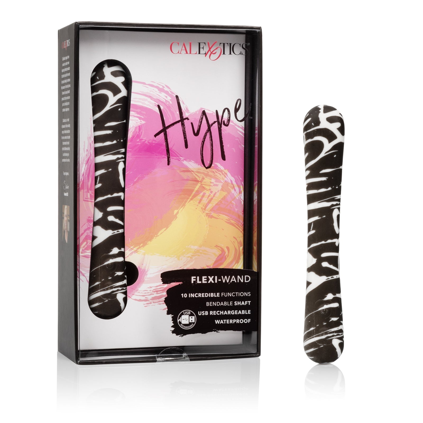 Calexotics - Hype Flexi Bendable G-Spot Wand (Multicolor) - G Spot Dildo (Vibration) Rechargeable Durio.sg