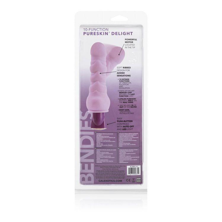 California Exotics - 10-Function Pure Bendie Vibrator (violet) - Non Realistic Dildo w/o suction cup (Vibration) Non Rechargeable Durio.sg
