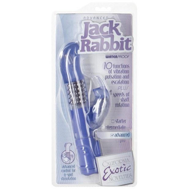 California Exotics - Advanced G Jack Rabbit Vibrator (Blue) - Rabbit Dildo (Vibration) Non Rechargeable Durio.sg