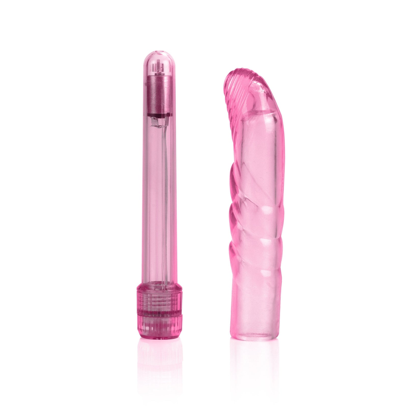 California Exotics - Basic Essentials Slim Softee G Spot Vibrator (Pink) - G Spot Dildo (Vibration) Non Rechargeable Durio.sg