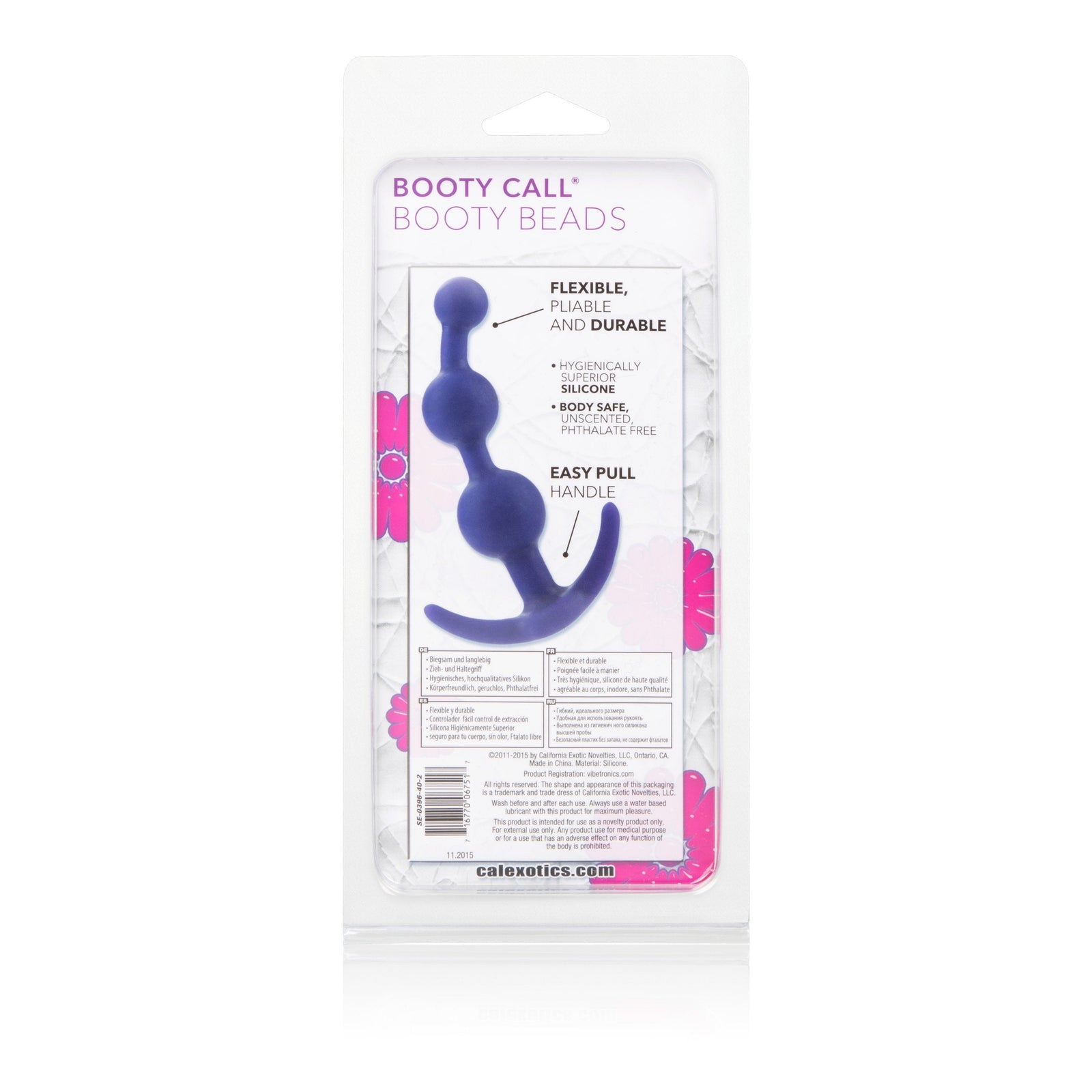 California Exotics - Booty Call Booty Anal Beads (Purple) - Anal Beads (Non Vibration) Durio.sg