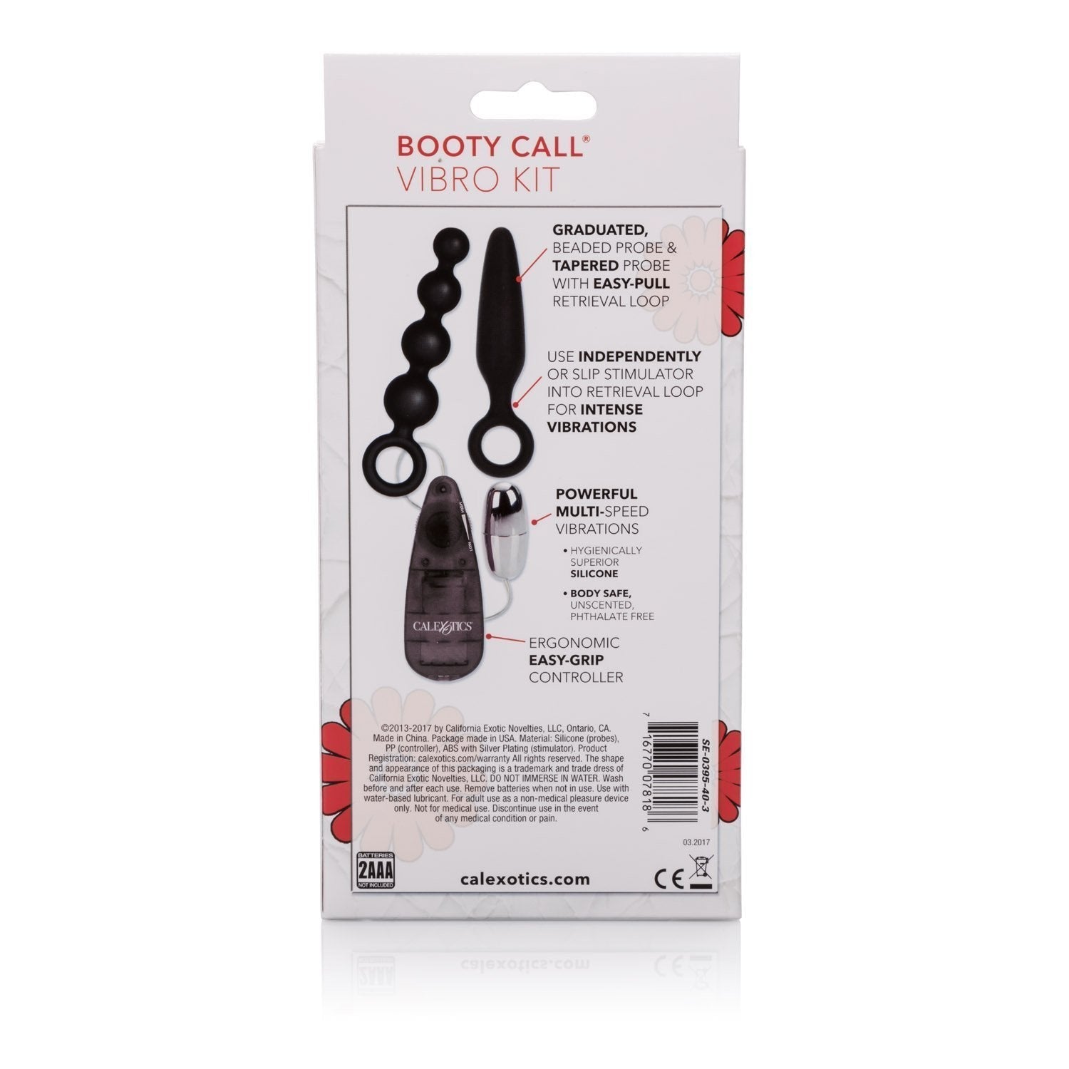 California Exotics - Booty Call Vibro Kit (Black) - Prostate Massager (Vibration) Non Rechargeable Durio.sg