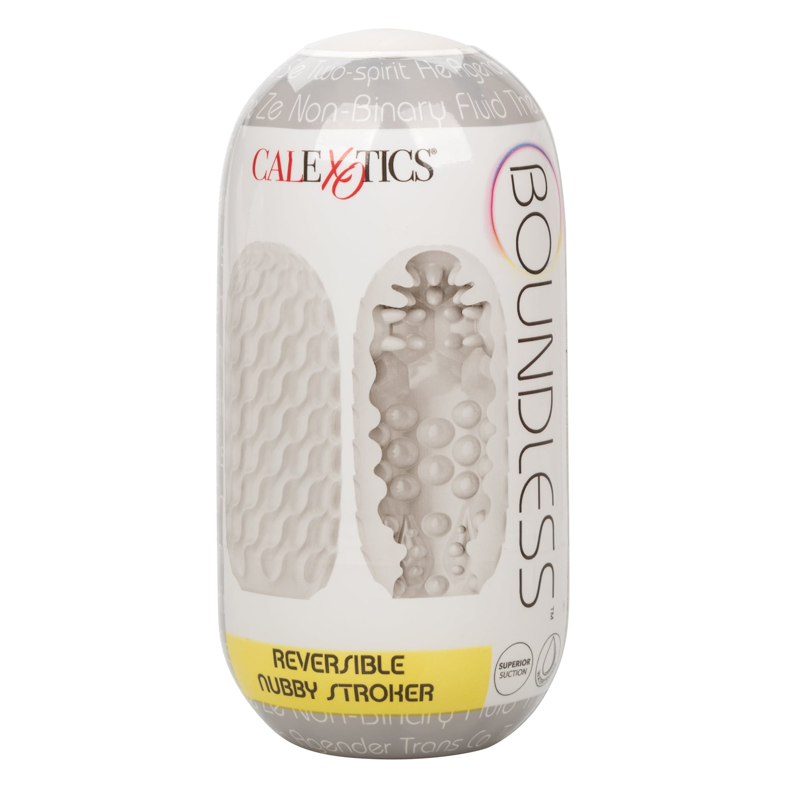 California Exotics - Boundless Reversible Nubby Soft Stroker (White) - Masturbator Soft Stroker (Non Vibration) Durio.sg
