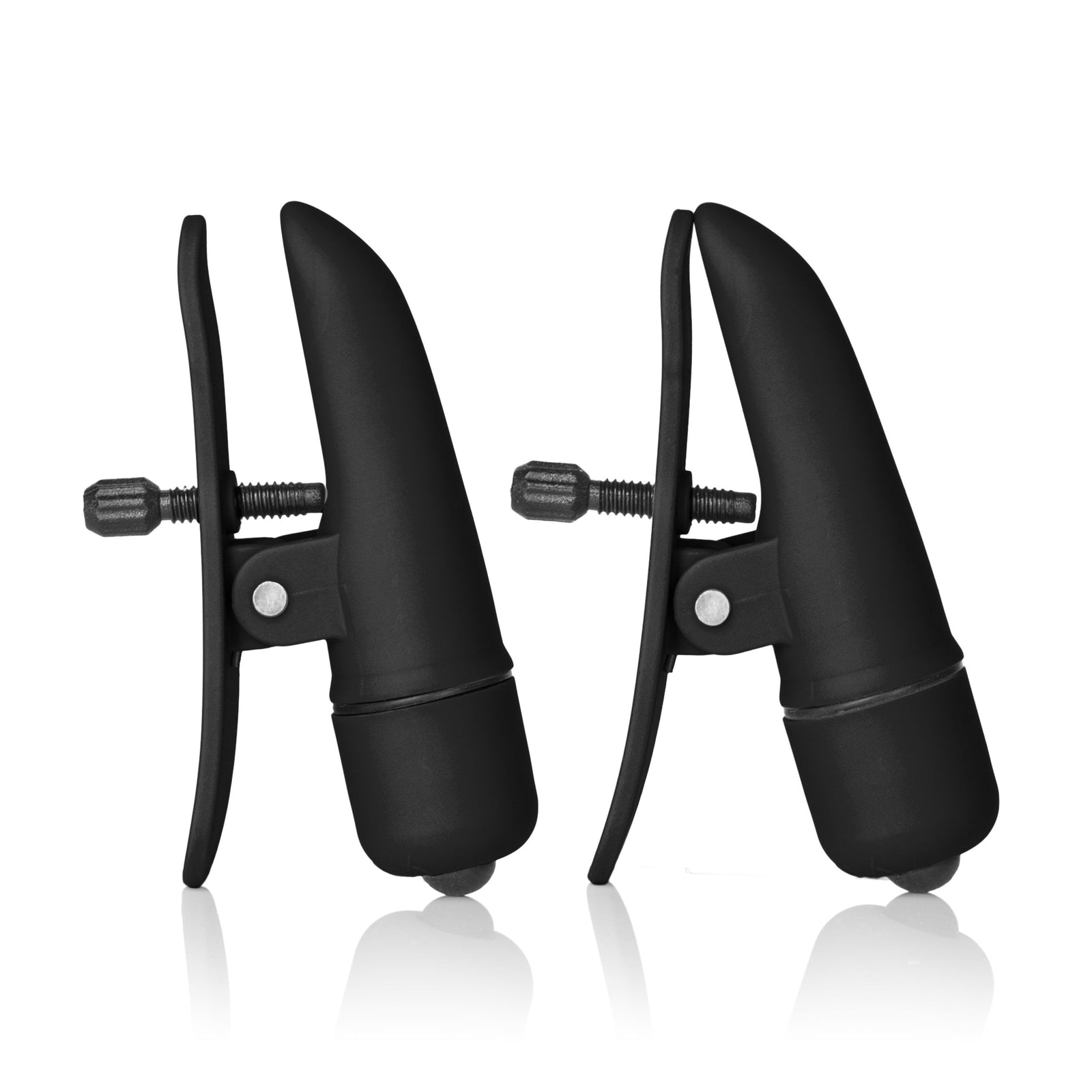 California Exotics - COLT Grips Vibrating Nipple Clamps (Black) - Nipple Clamps (Vibration) Non Rechargeable Durio.sg