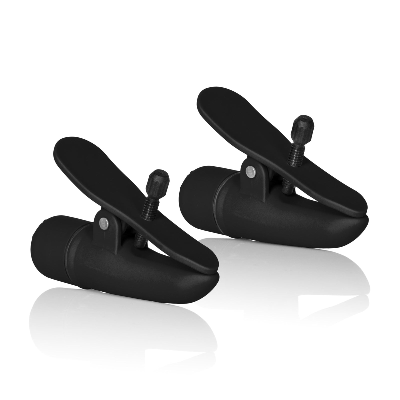 California Exotics - COLT Grips Vibrating Nipple Clamps (Black) - Nipple Clamps (Vibration) Non Rechargeable Durio.sg