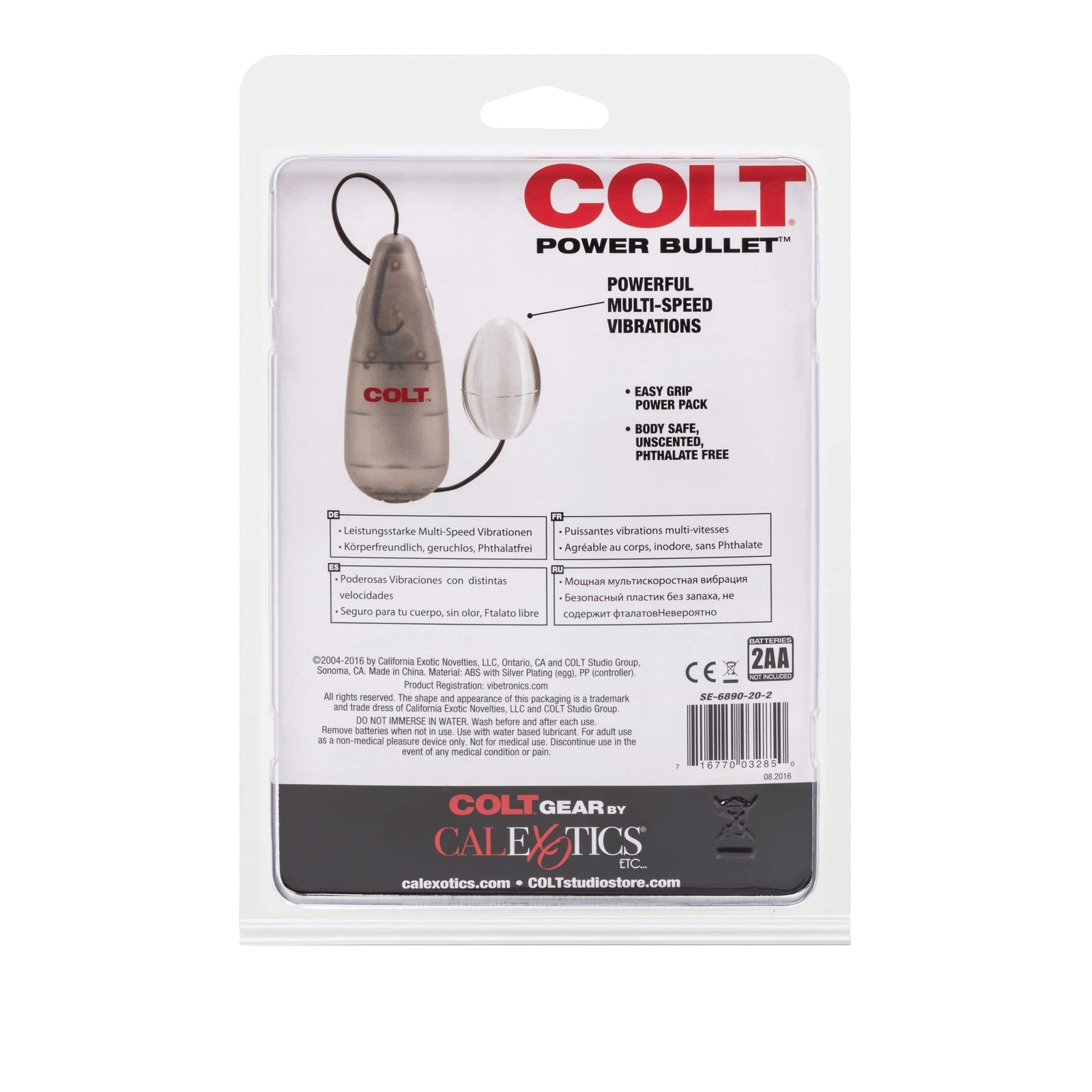 California Exotics - COLT Multi Speed Power Bullet Pak Universal Egg with Remote (Silver) - Wired Remote Control Egg (Vibration) Non Rechargeable Durio.sg