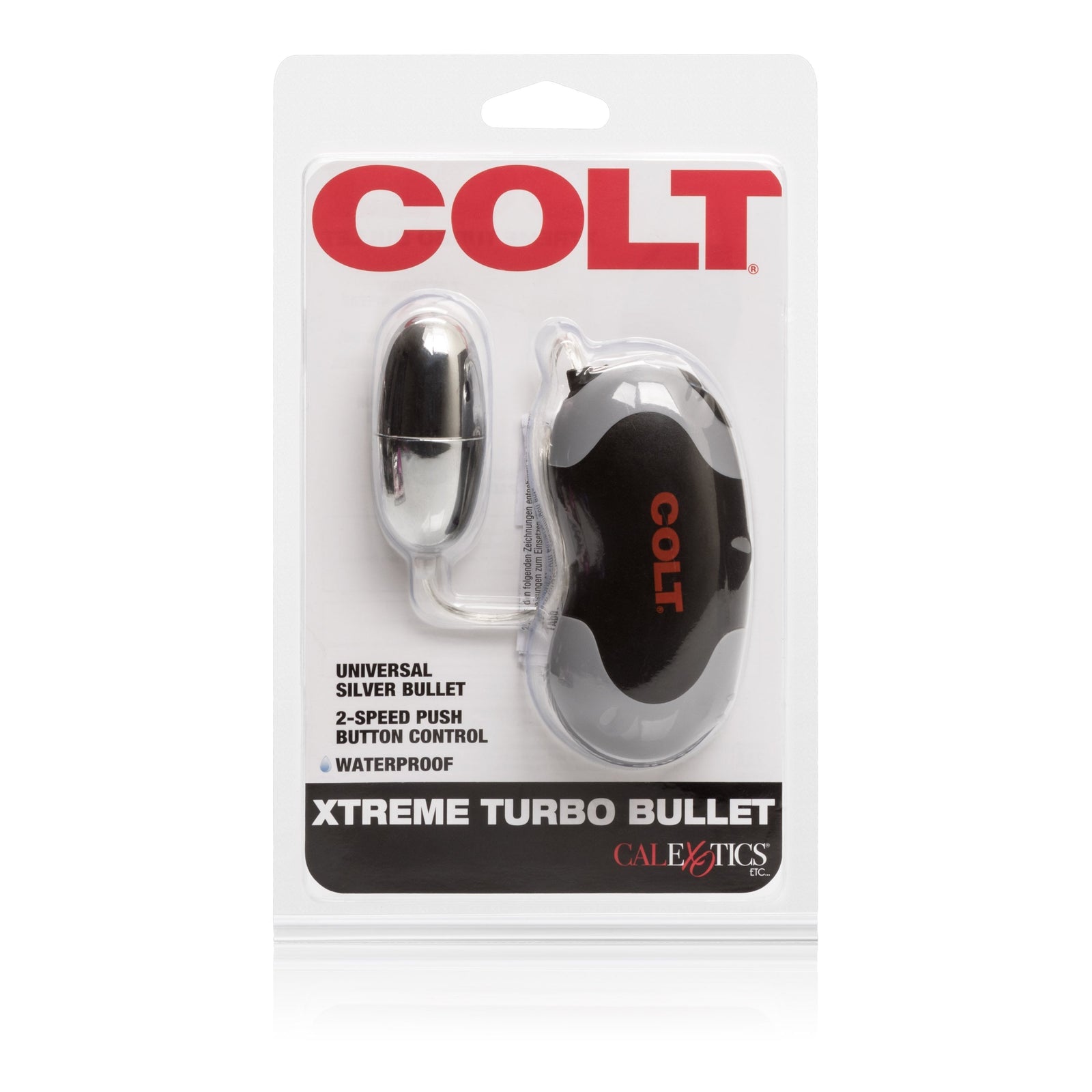 California Exotics - COLT Xtreme Turbo Bullet Vibrator (Silver) - Wired Remote Control Egg (Vibration) Non Rechargeable Durio.sg