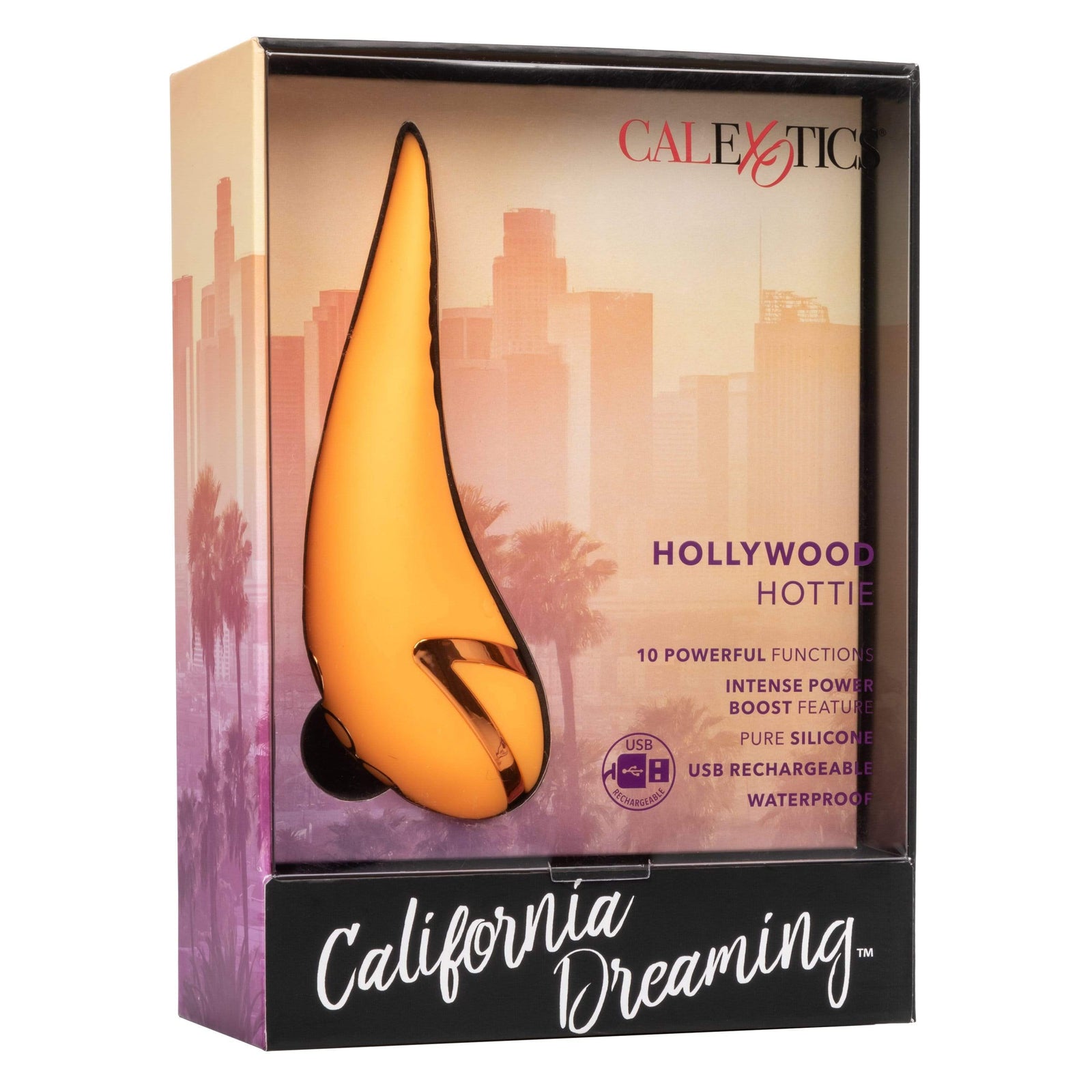 California Exotics - California Dreaming Hollywood Hottie Clit Massager (Yellow) - Clit Massager (Vibration) Rechargeable Durio.sg