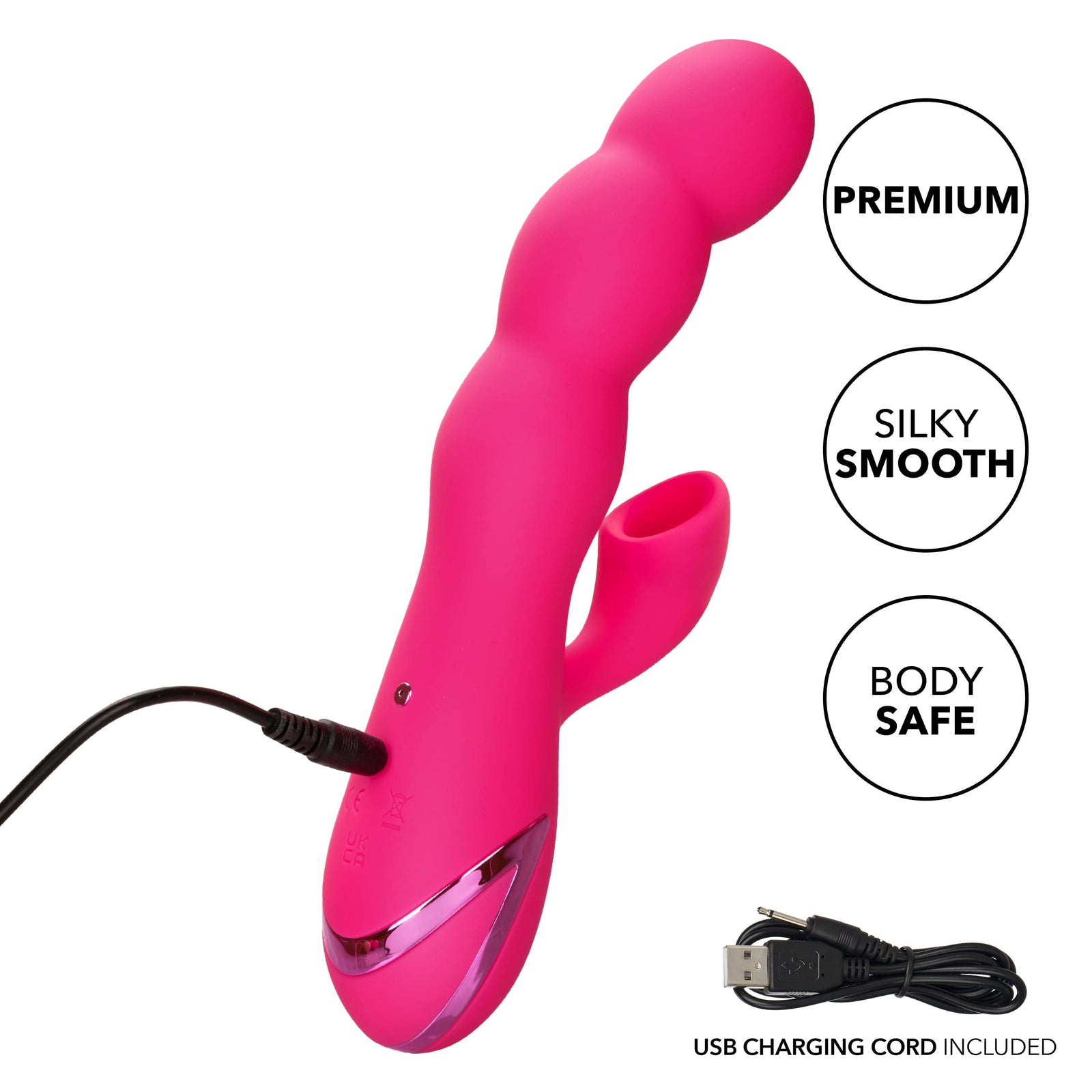 California Exotics - California Dreaming Oceanside Orgasm Suction Rabbit Vibrator (Pink) - Rabbit Dildo (Vibration) Rechargeable Durio.sg