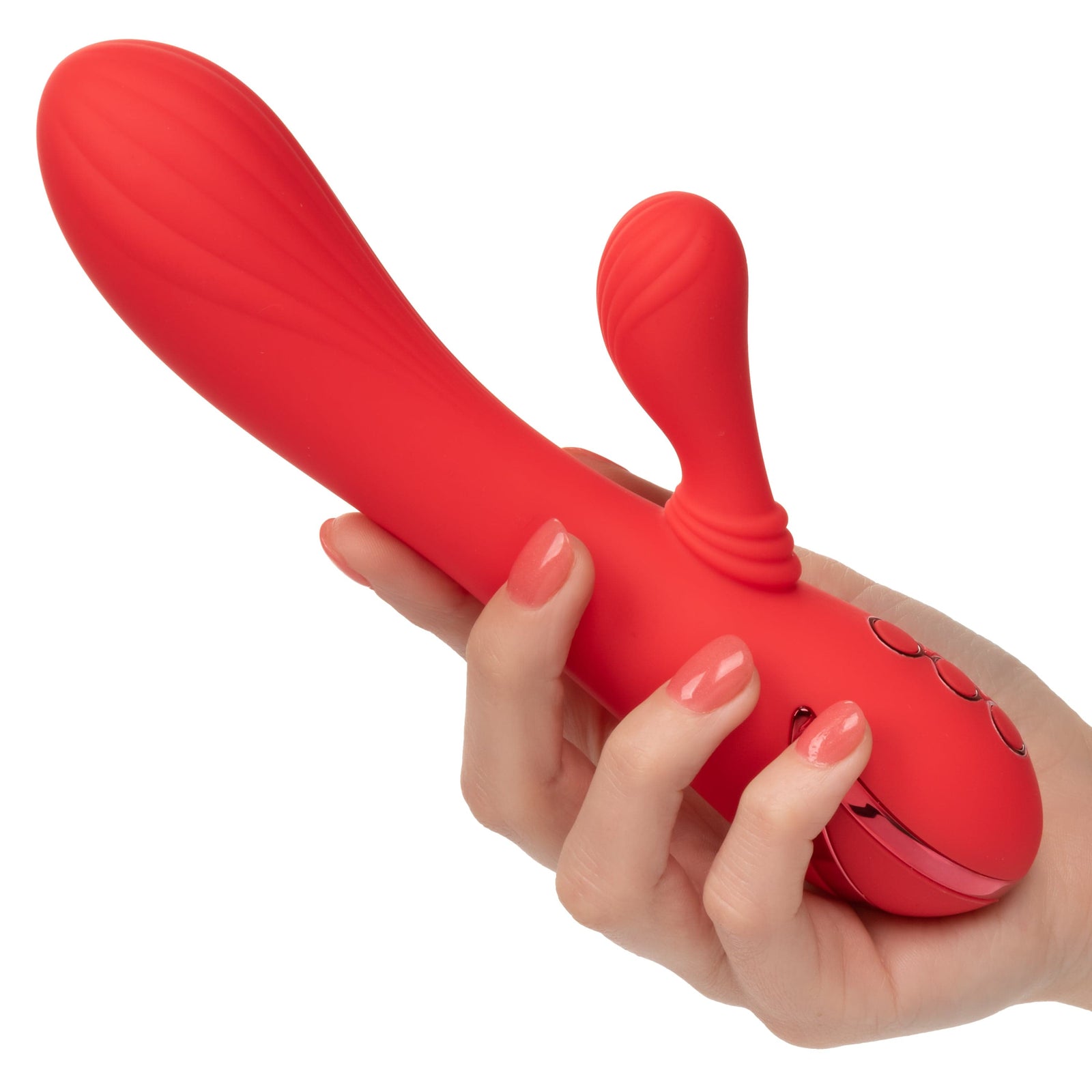 California Exotics - California Dreaming Palisades Passion Heat Swing Rabbit Vibrator (Red) - Rabbit Dildo (Vibration) Rechargeable Durio.sg