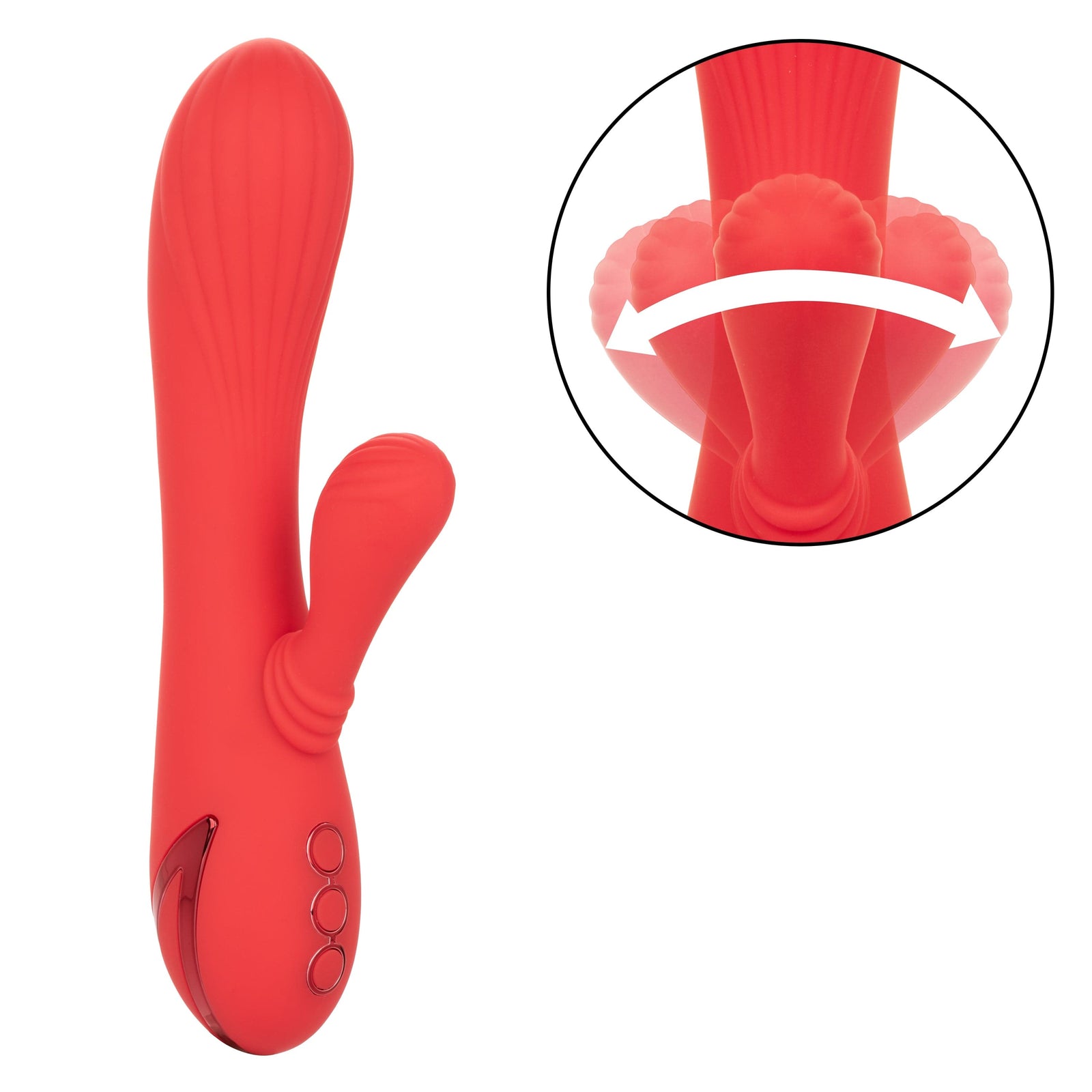 California Exotics - California Dreaming Palisades Passion Heat Swing Rabbit Vibrator (Red) - Rabbit Dildo (Vibration) Rechargeable Durio.sg