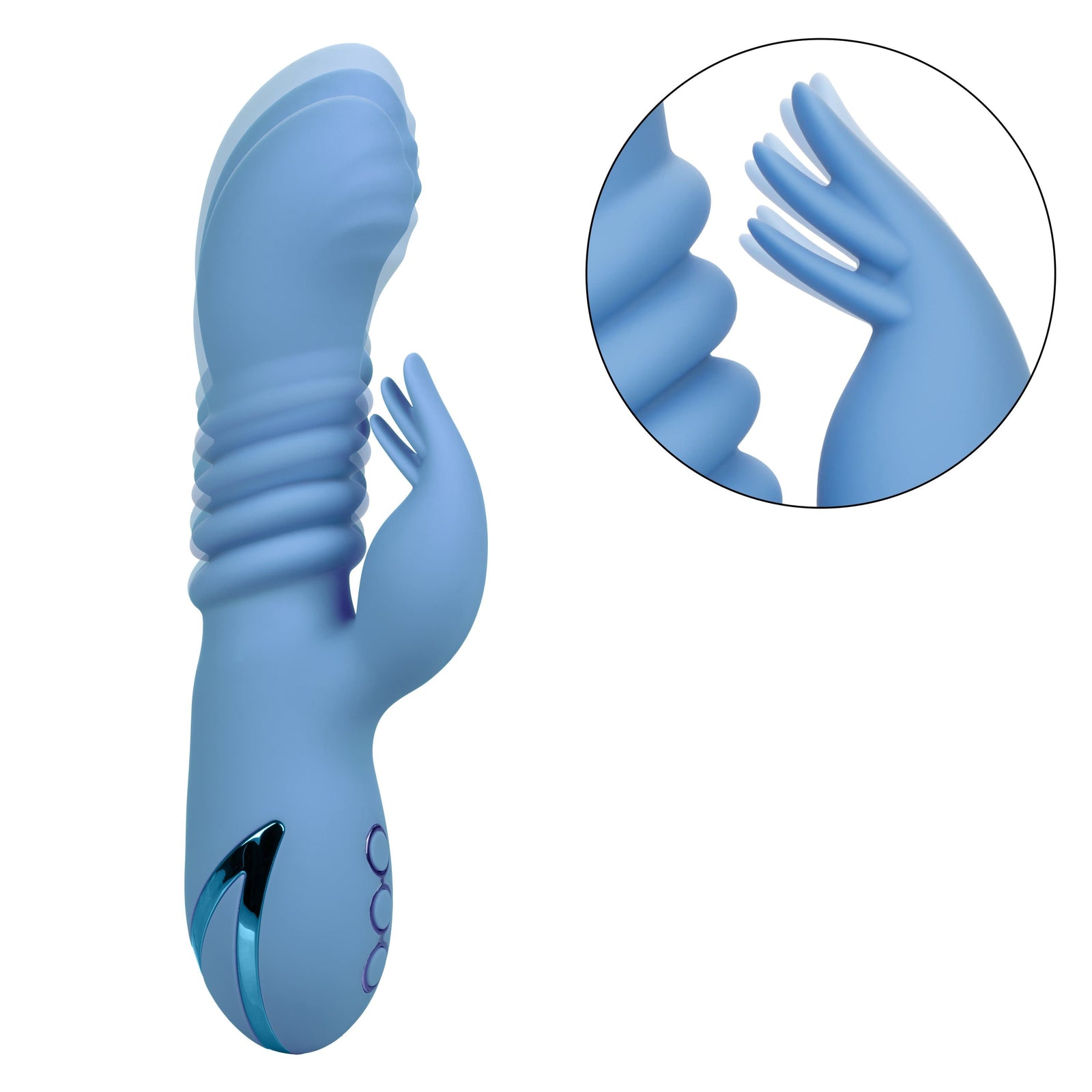 California Exotics - California Dreaming Santa Cruz 'Coaster Rabbit Vibrator (Blue) - Rabbit Dildo (Vibration) Rechargeable Durio.sg