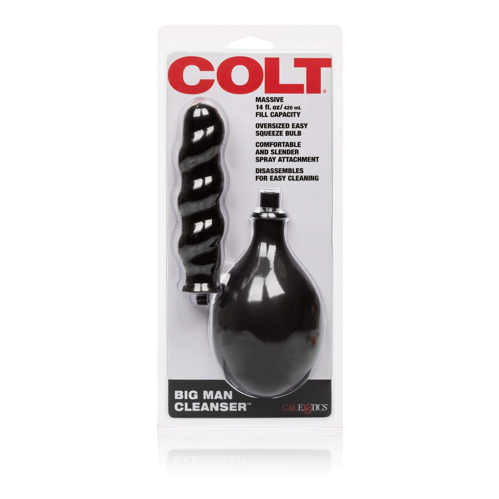 California Exotics - Colt Big Man Cleanser Anal Douche (Black) - Anal Douche (Non Vibration) Durio.sg