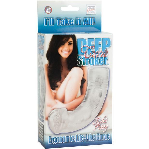 California Exotics - Deep Curve Tight Pussy Stroker (Clear) - Masturbator Soft Stroker (Non Vibration) Durio.sg