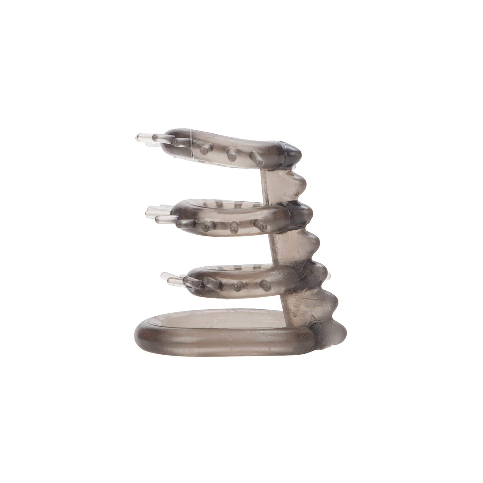 California Exotics - Dr Joel Kaplan Support Master Triple Ticklers Cock Cage (Grey) - Rubber Cock Cage (Non Vibration) Durio.sg