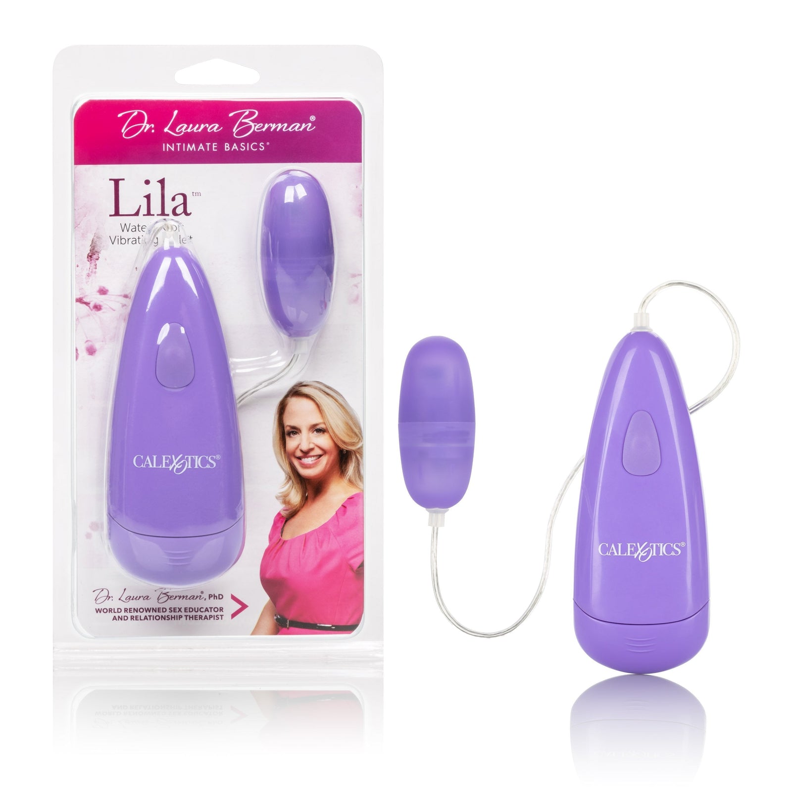 California Exotics - Dr Laura Berman Lila Vibrating Bullet (Purple) - Wired Remote Control Egg (Vibration) Non Rechargeable Durio.sg
