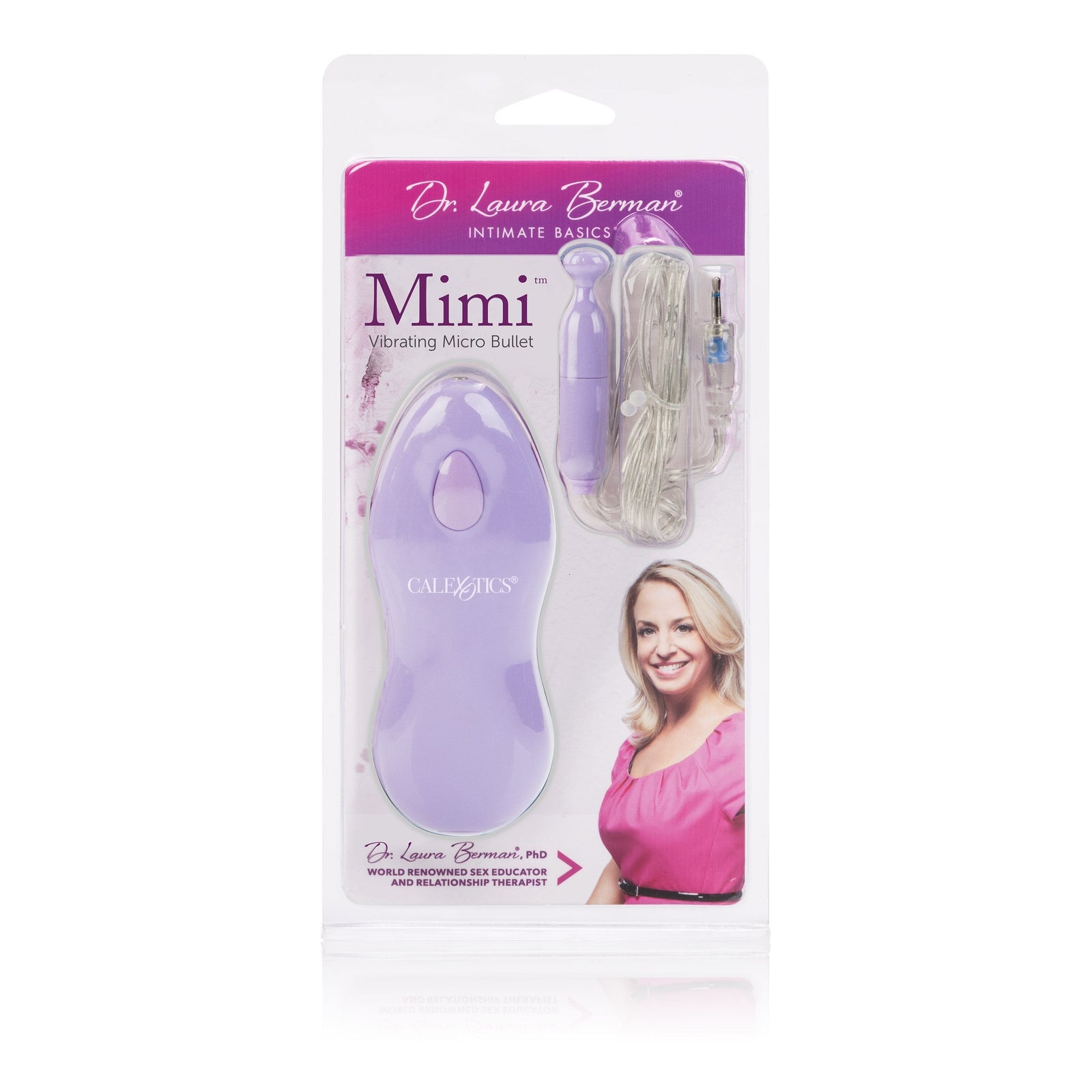 California Exotics - Dr Laura Berman Mimi Vibrating Micro Bullet (Purple) - Wired Remote Control Egg (Vibration) Non Rechargeable Durio.sg