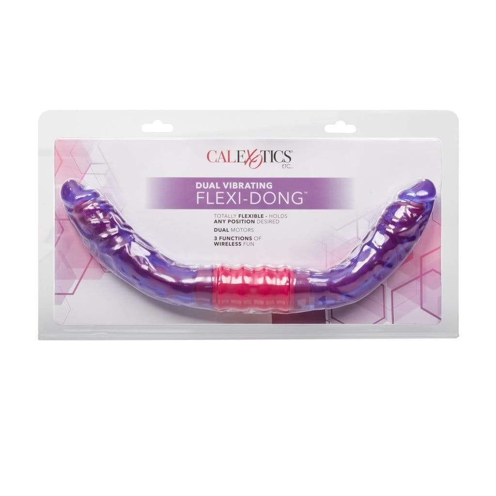 California Exotics - Dual Vibrating Flexi Double Dong 15" (Purple) - Double Dildo (Non Vibration) Durio.sg