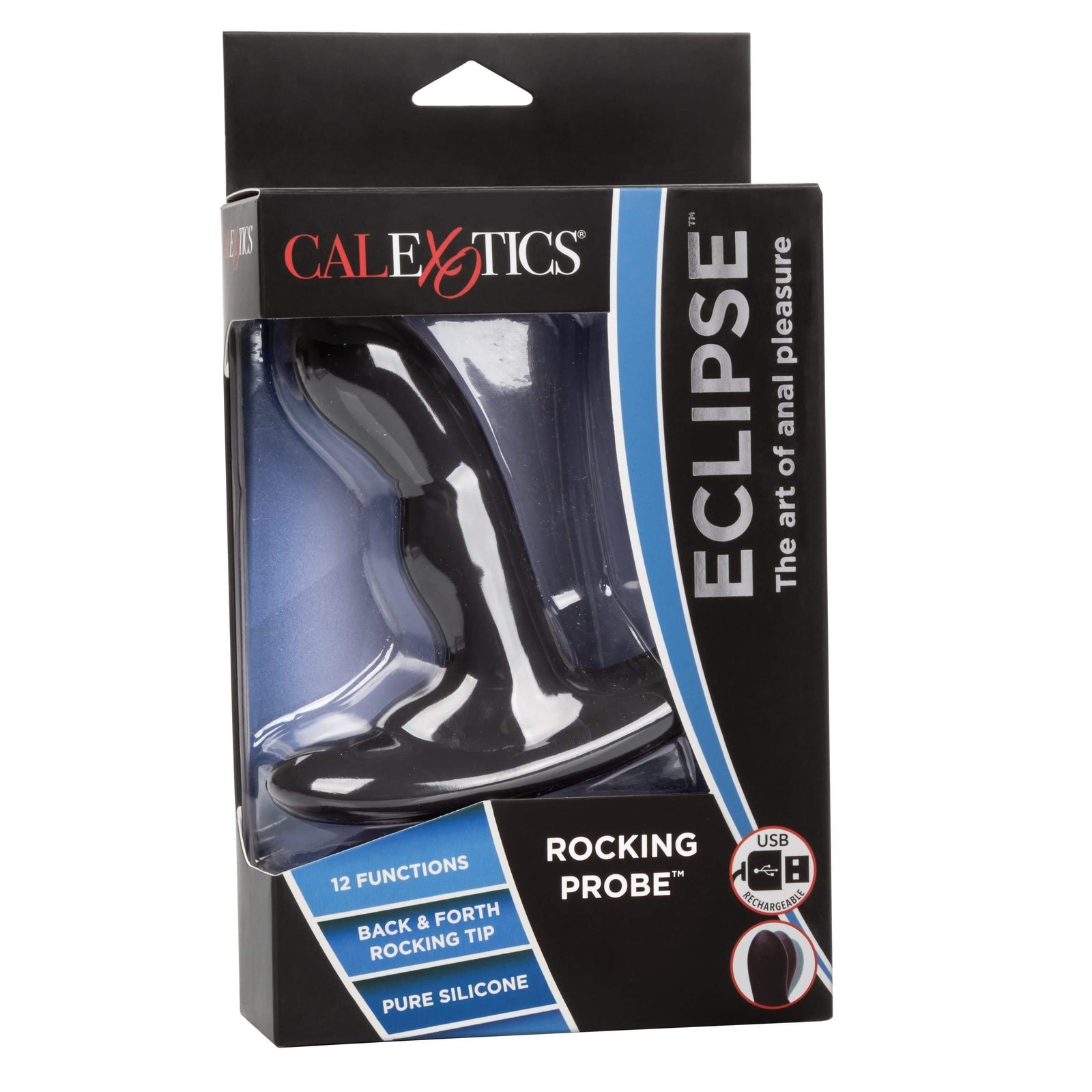 California Exotics - Eclipse Rocking Probe Prostate Massager (Black) - Prostate Massager (Vibration) Rechargeable Durio.sg
