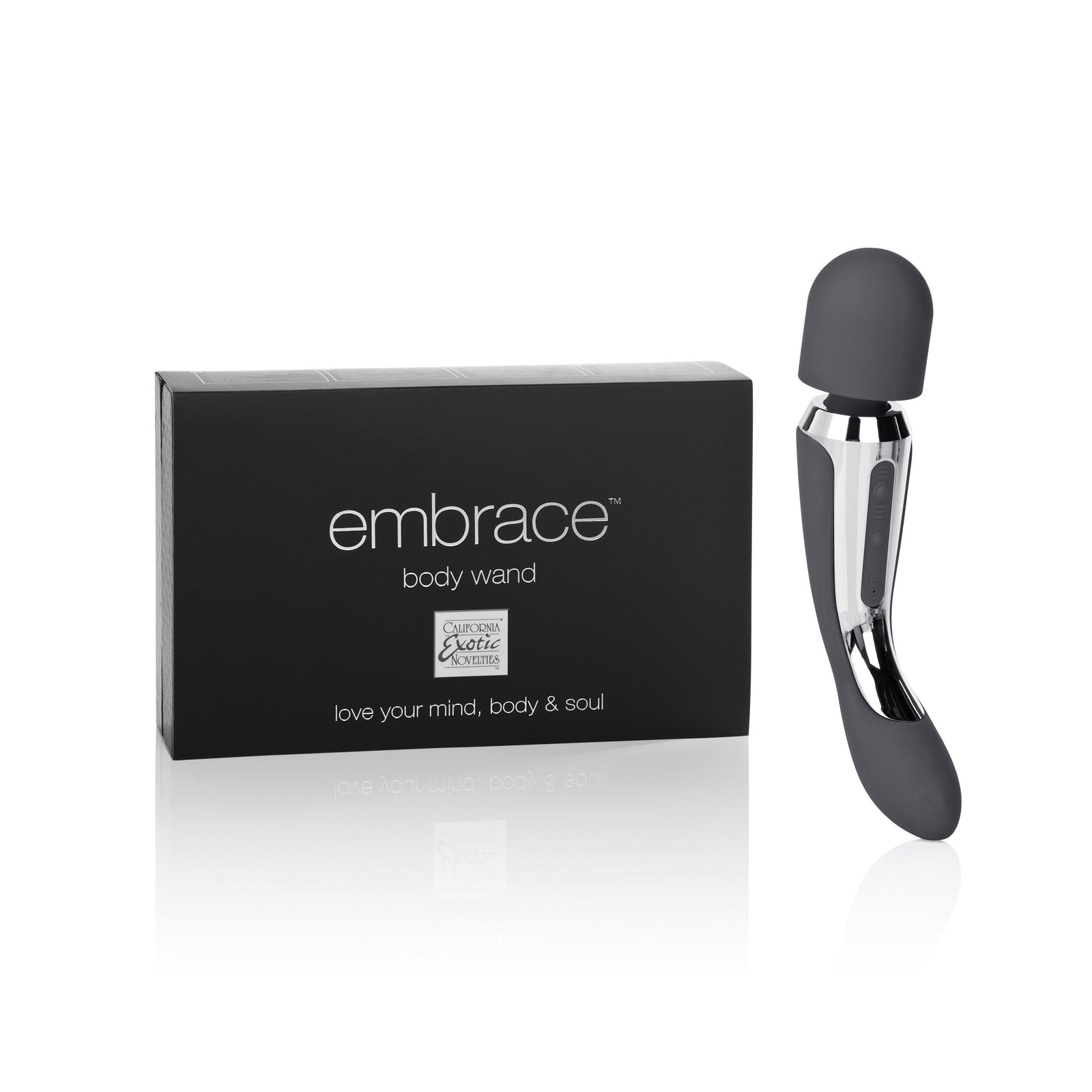 California Exotics - Embrace Rechargeable Body Wand Massager (Black) - Wand Massagers (Vibration) Rechargeable Durio.sg