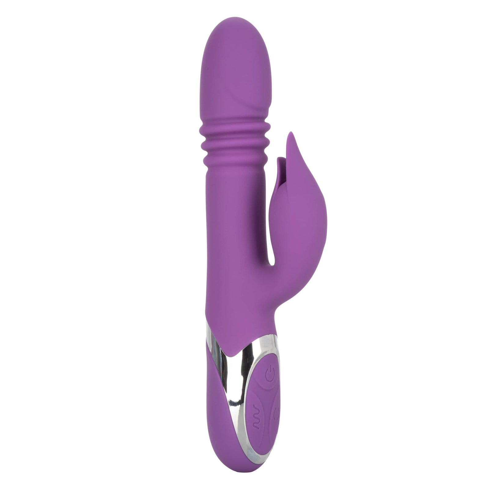 California Exotics - Enchanted Kisser Thrusting Rabbit Vibrator (Purple) - Rabbit Dildo (Vibration) Rechargeable Durio.sg