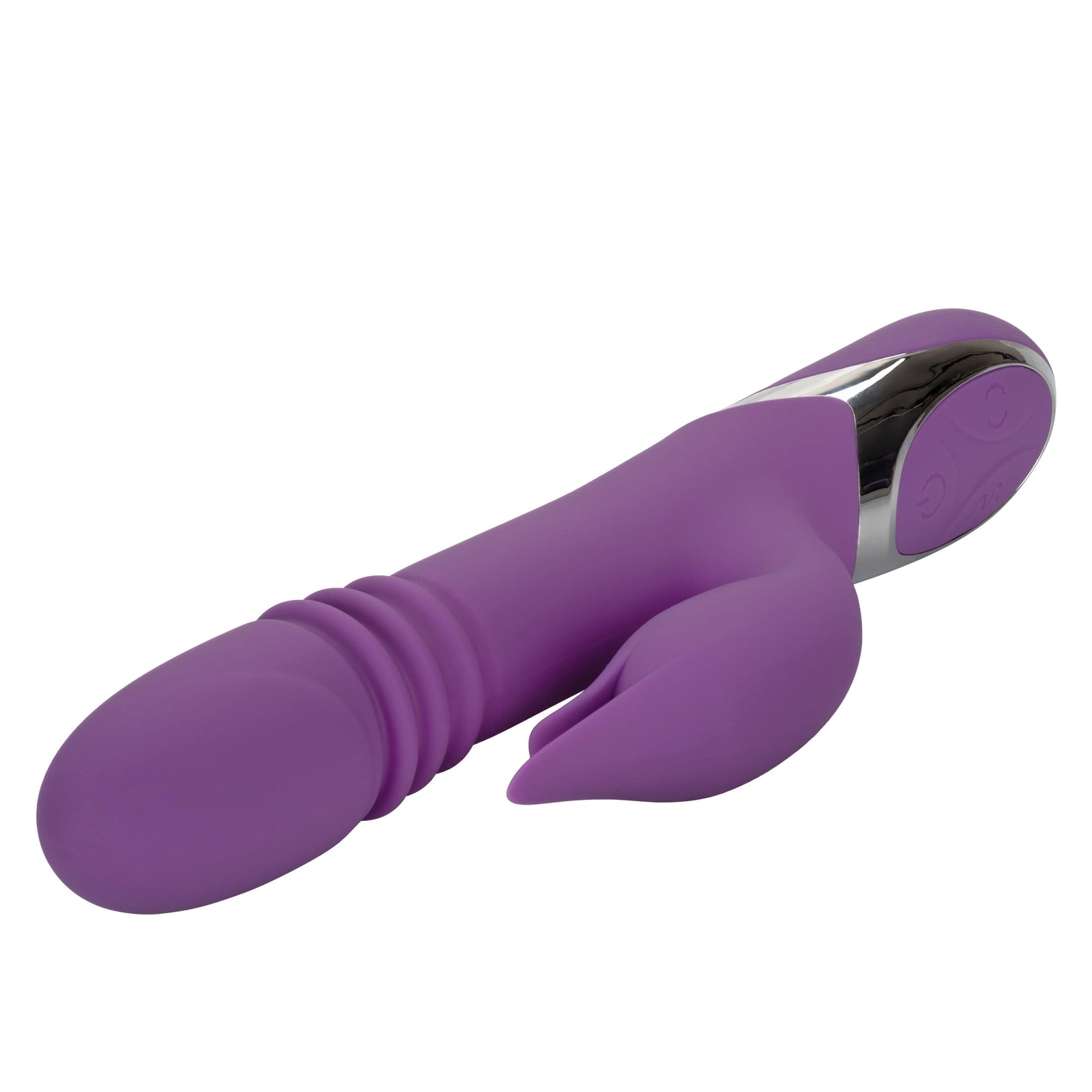 California Exotics - Enchanted Kisser Thrusting Rabbit Vibrator (Purple) - Rabbit Dildo (Vibration) Rechargeable Durio.sg