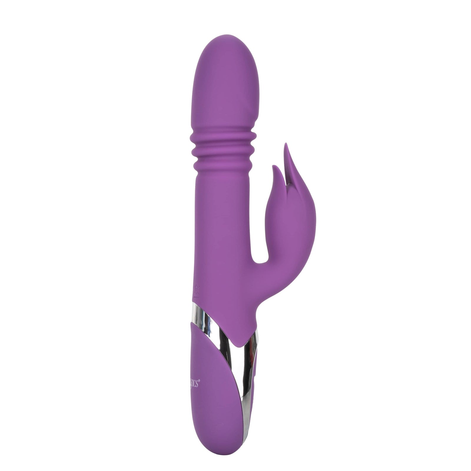 California Exotics - Enchanted Kisser Thrusting Rabbit Vibrator (Purple) - Rabbit Dildo (Vibration) Rechargeable Durio.sg