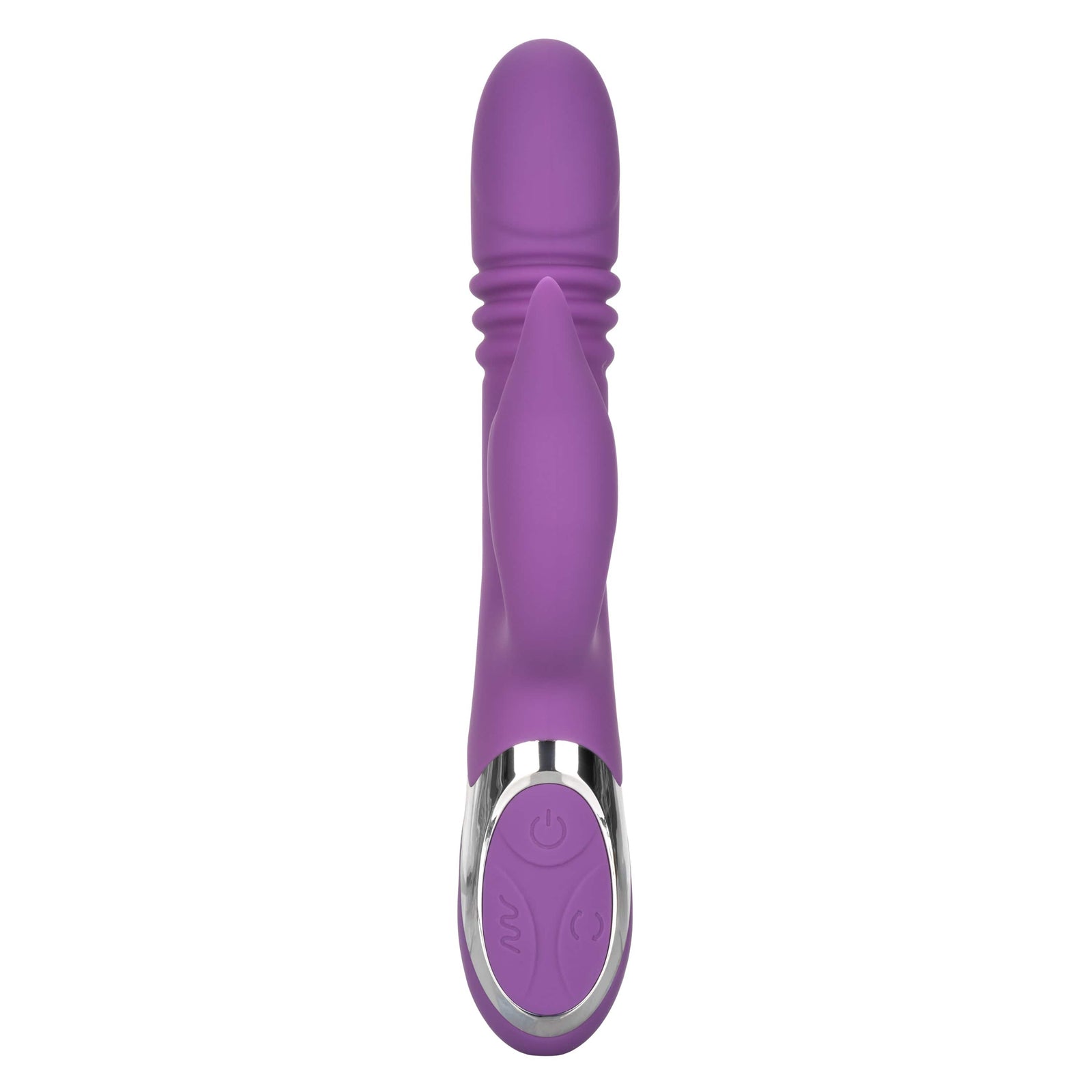 California Exotics - Enchanted Kisser Thrusting Rabbit Vibrator (Purple) - Rabbit Dildo (Vibration) Rechargeable Durio.sg