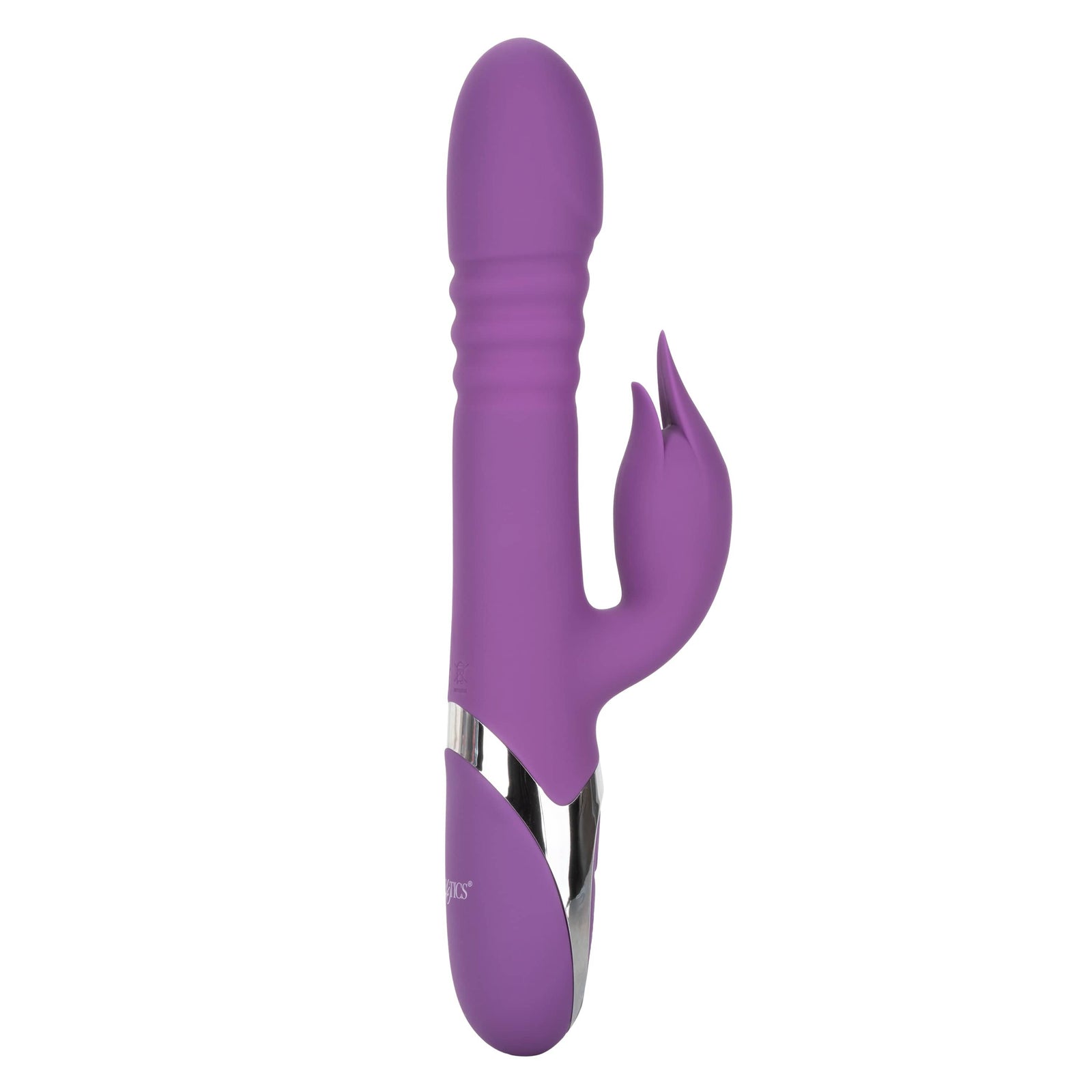 California Exotics - Enchanted Kisser Thrusting Rabbit Vibrator (Purple) - Rabbit Dildo (Vibration) Rechargeable Durio.sg