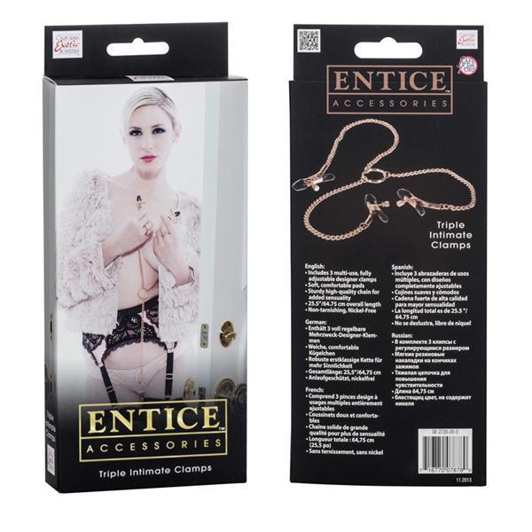 California Exotics - Entice Triple Intimate Nipple Clamps - Nipple Clamps (Non Vibration) Durio.sg