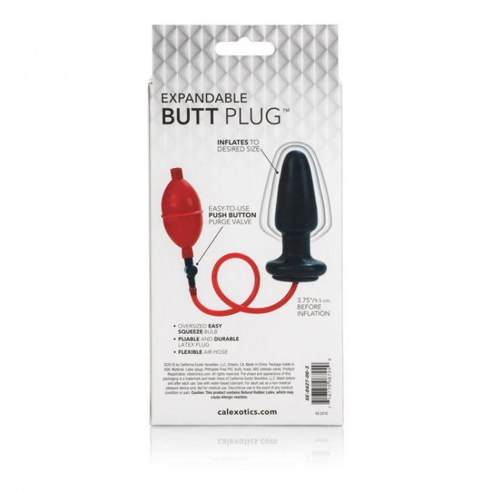 California Exotics - Expandable Butt Plug (Black) - Expandable Anal Plug (Non Vibration) Durio.sg