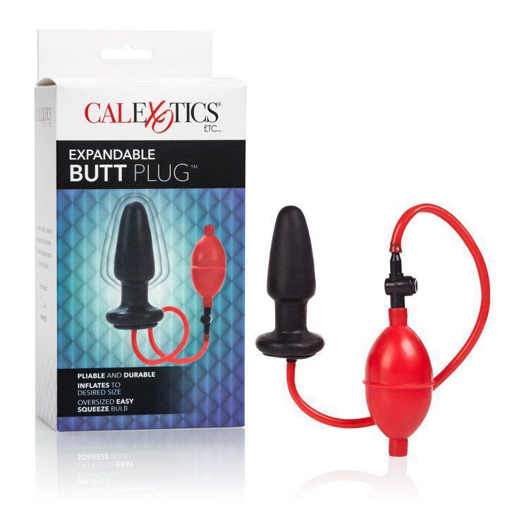 California Exotics - Expandable Butt Plug (Black) - Expandable Anal Plug (Non Vibration) Durio.sg