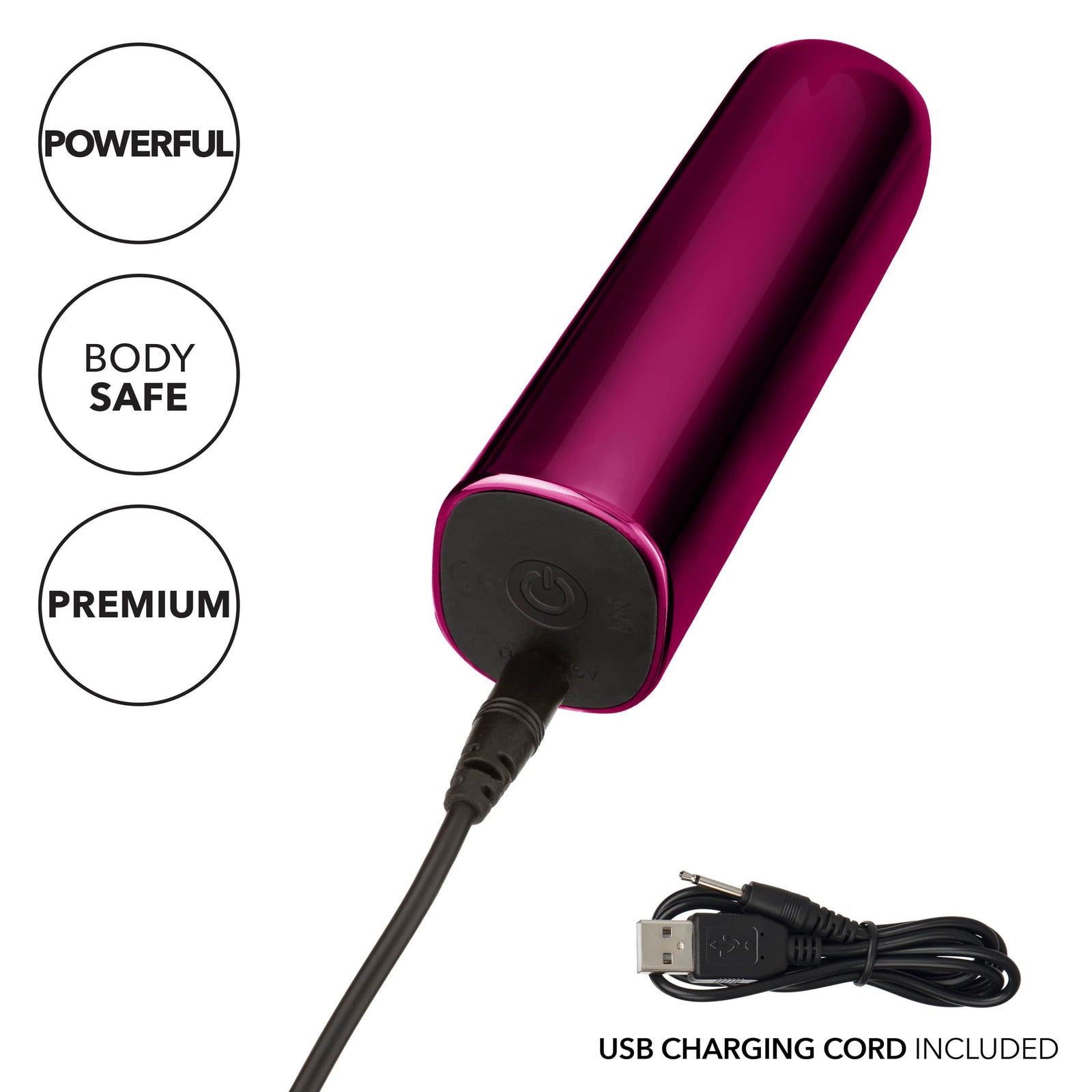California Exotics - Fierce Power Glam Bullet Vibrator (Pink) - Bullet (Vibration) Rechargeable Durio.sg