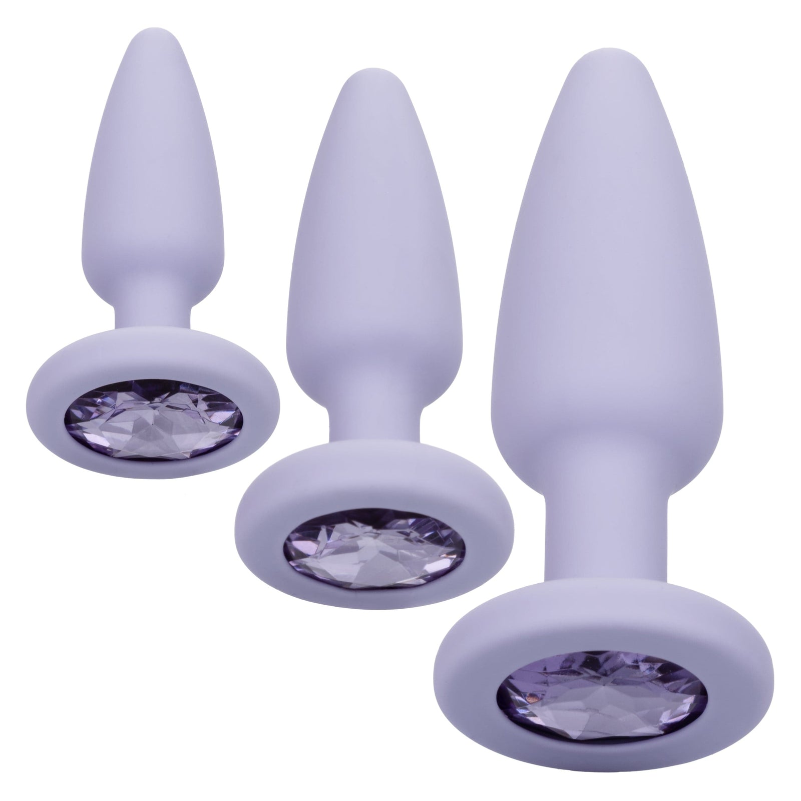 California Exotics - First Time Crystal Booty Anal Kit (Purple) - Anal Plug (Non Vibration) Durio.sg