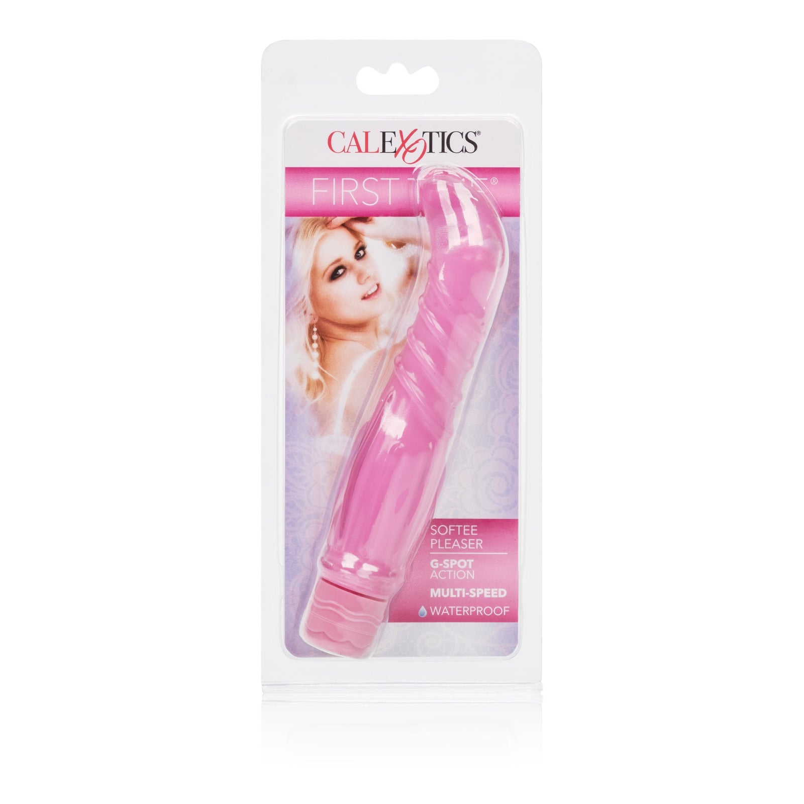 California Exotics - First Time Softee Pleaser G Spot Vibrator (Pink) - G Spot Dildo (Vibration) Non Rechargeable Durio.sg