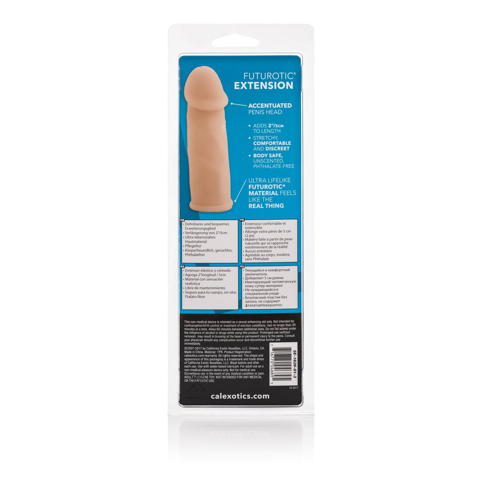 California Exotics - Futurotic Penis Extender (Beige) - Cock Sleeves (Non Vibration) Durio.sg