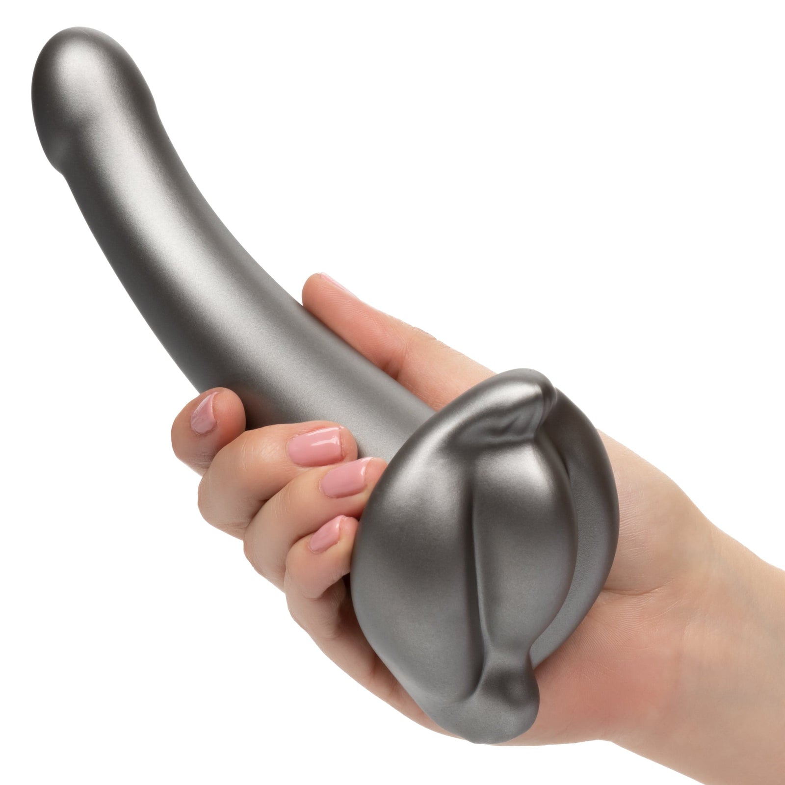 California Exotics - Her Royal Harness Me2 Ultra Soft G Probe Strap On Dildo (Black) - Non Realistic Dildo with suction cup (Non Vibration) Durio.sg
