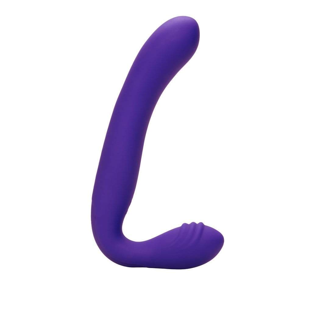 California Exotics - Her Royal Harness Rechargeable Love Rider Strapless Strap On (Purple) - Strap On with Dildo for Reverse Insertion (Vibration) Rechargeable Durio.sg