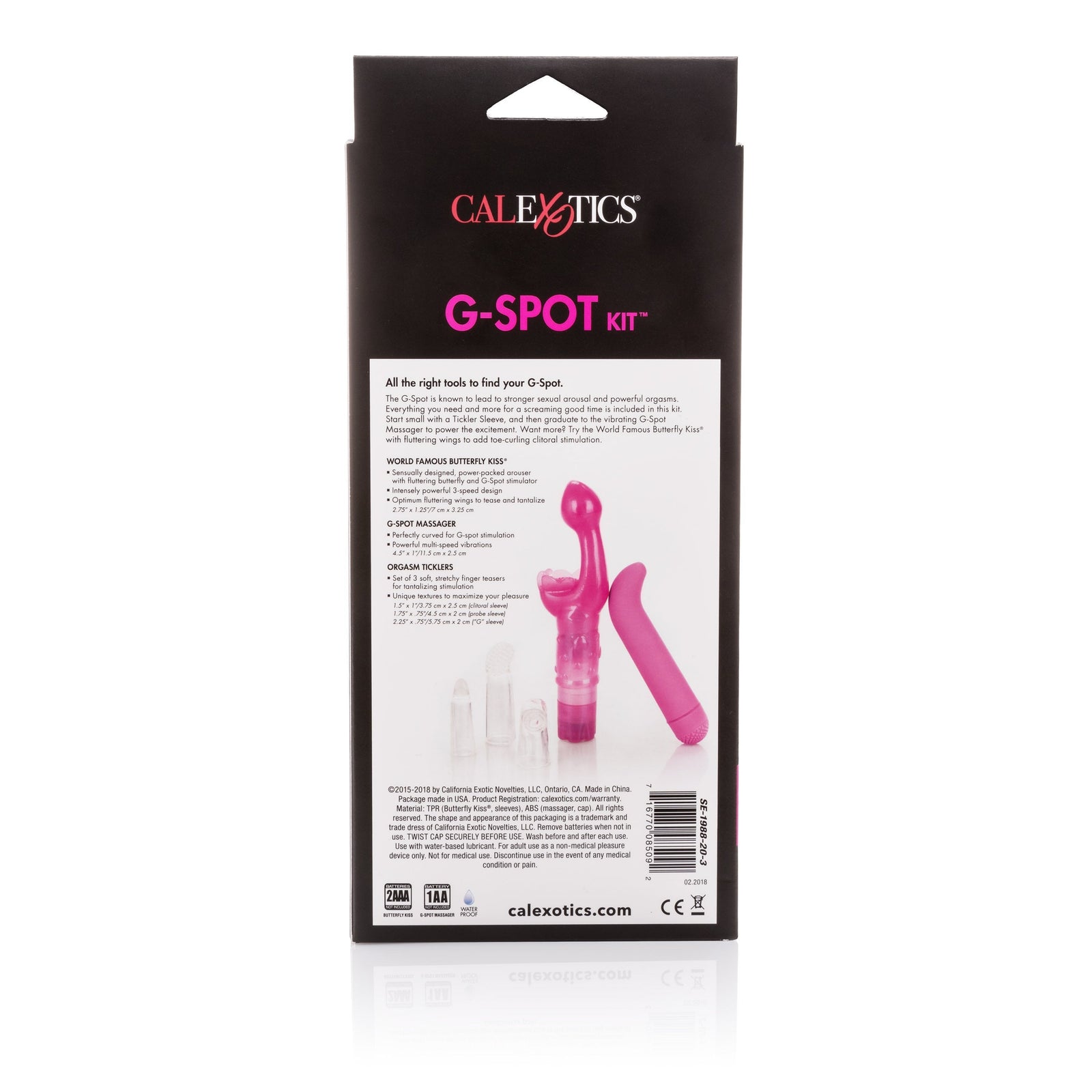 California Exotics - Hers G-Spot Vibrators Kit (Pink) - G Spot Dildo (Vibration) Non Rechargeable Durio.sg