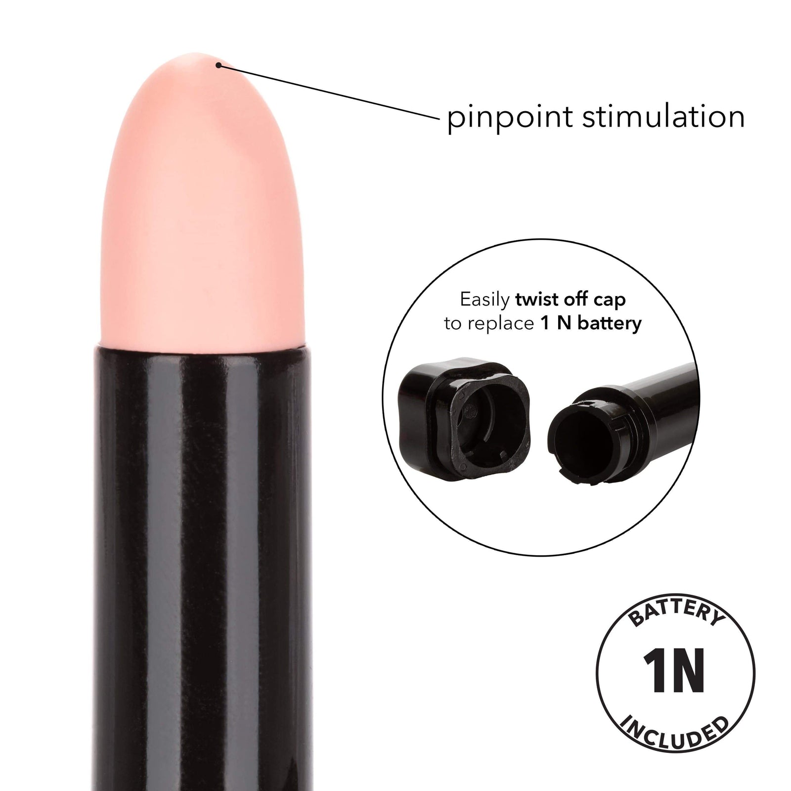 California Exotics - Hide and Play Wireless Discreet Lipstick Vibrator (Black) - Discreet Toys Durio.sg