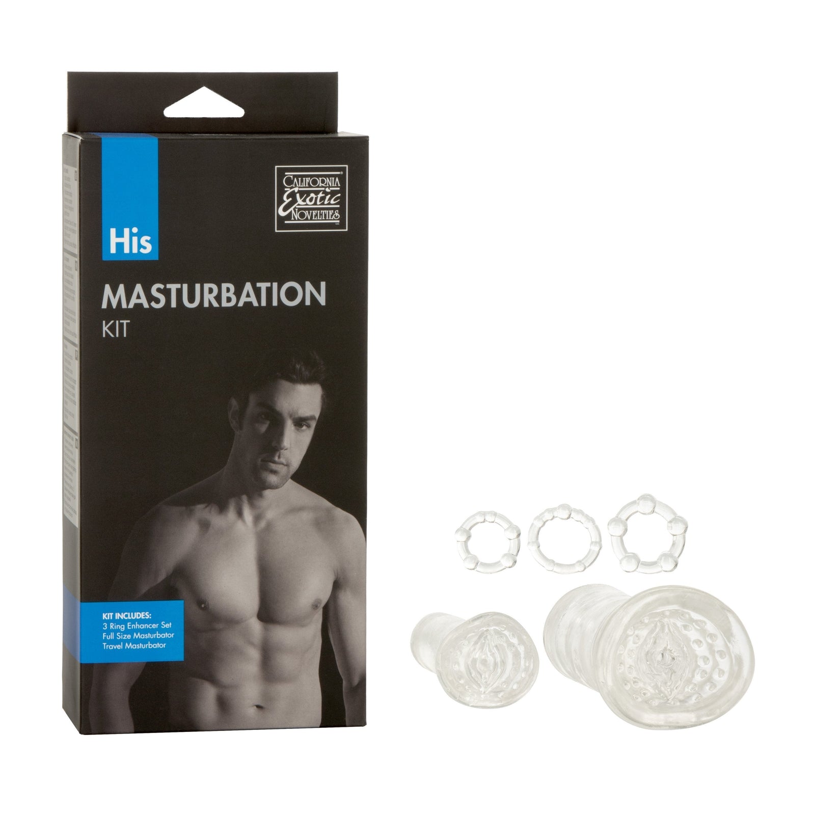 California Exotics - His Soft Stroker Masturbation Kit (Clear) - Masturbator Soft Stroker (Non Vibration) Durio.sg