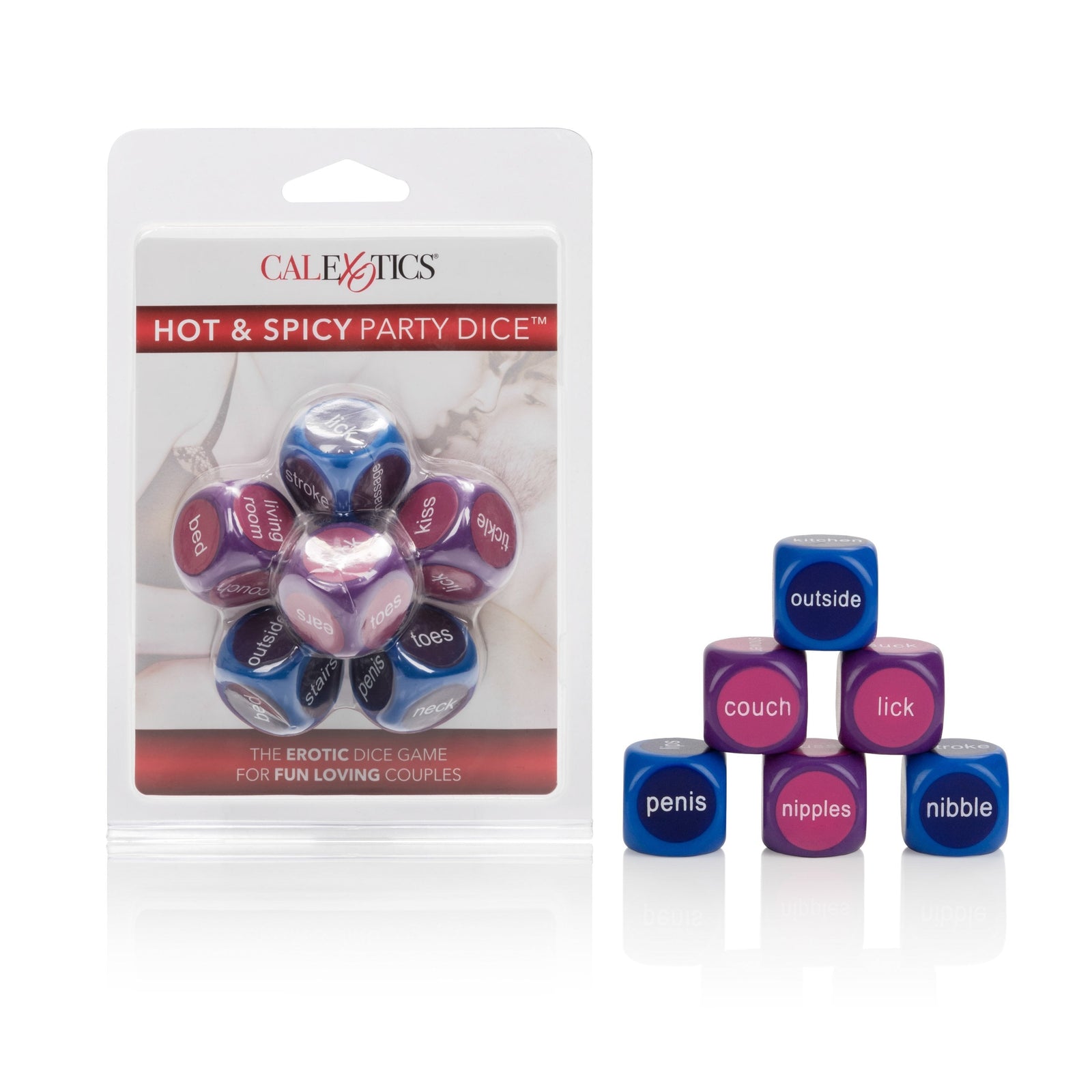 California Exotics - Hot and Spicy Party Dice (Multi Colour) - Games Durio.sg