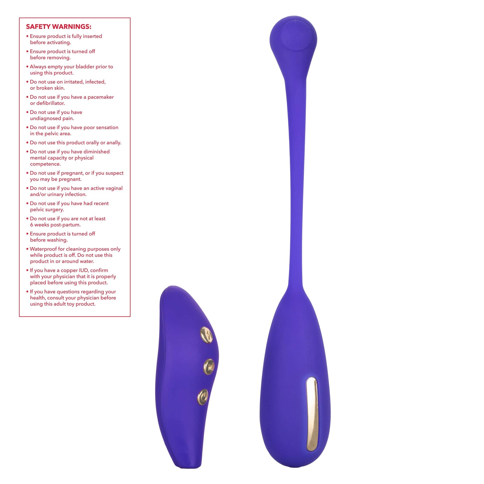 California Exotics - Impulse Intimate E Stimulator Remote Kegel Exerciser (Purple) - Remote Control Kegel Balls (Vibration) Rechargeable Durio.sg