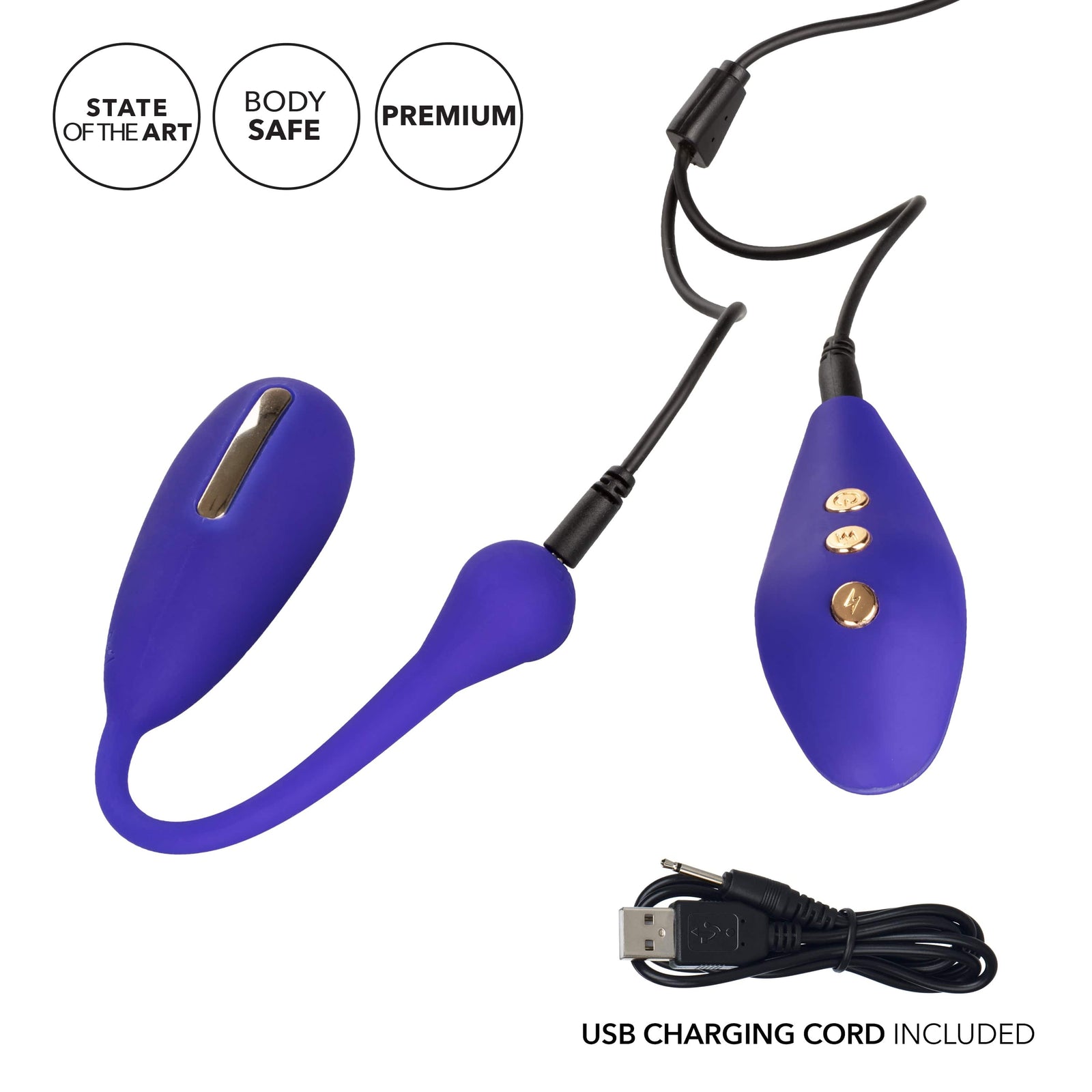 California Exotics - Impulse Intimate E Stimulator Remote Kegel Exerciser (Purple) - Remote Control Kegel Balls (Vibration) Rechargeable Durio.sg