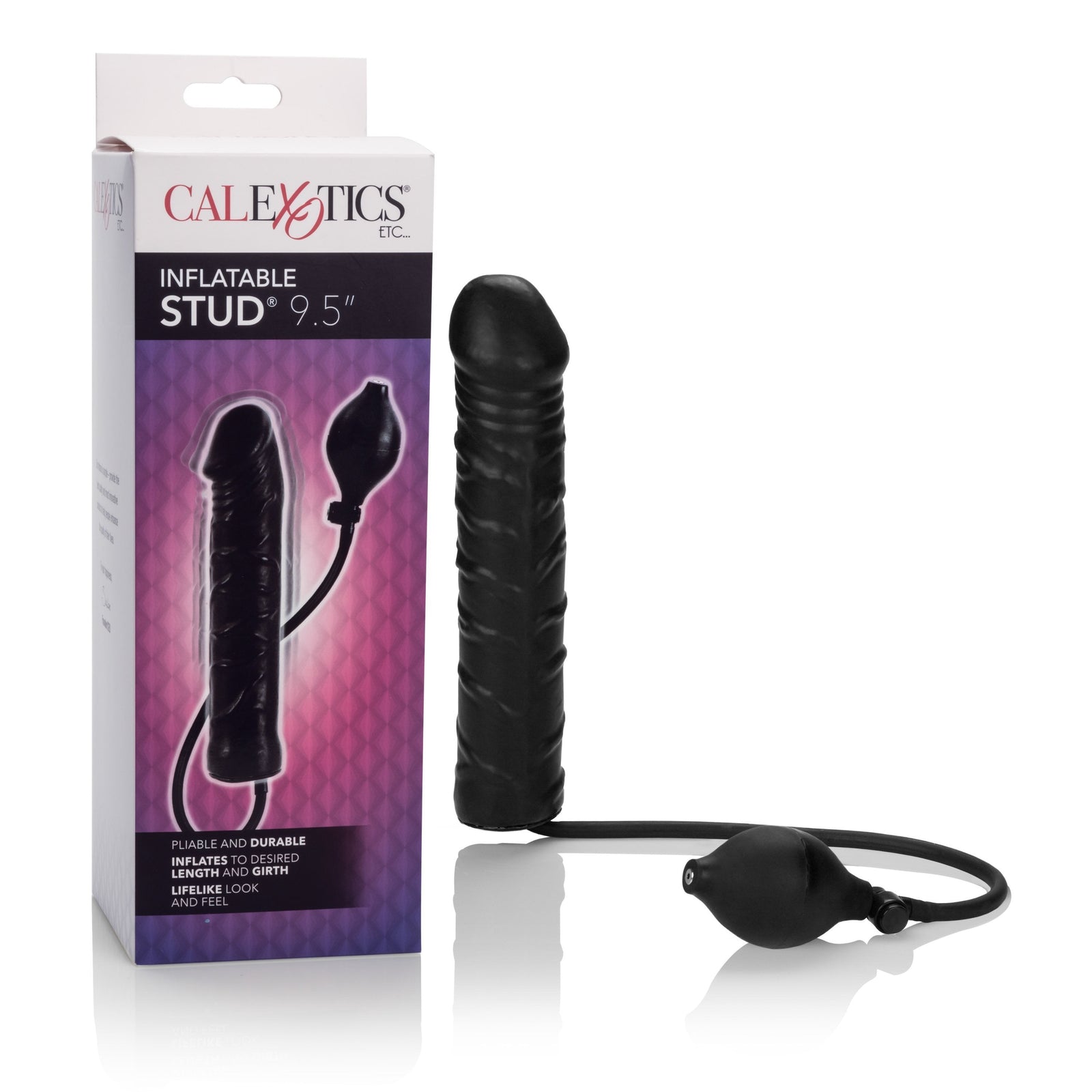 California Exotics - Inflatable Stud 9.5" (Black) - Expandable Anal Plug (Non Vibration) Durio.sg