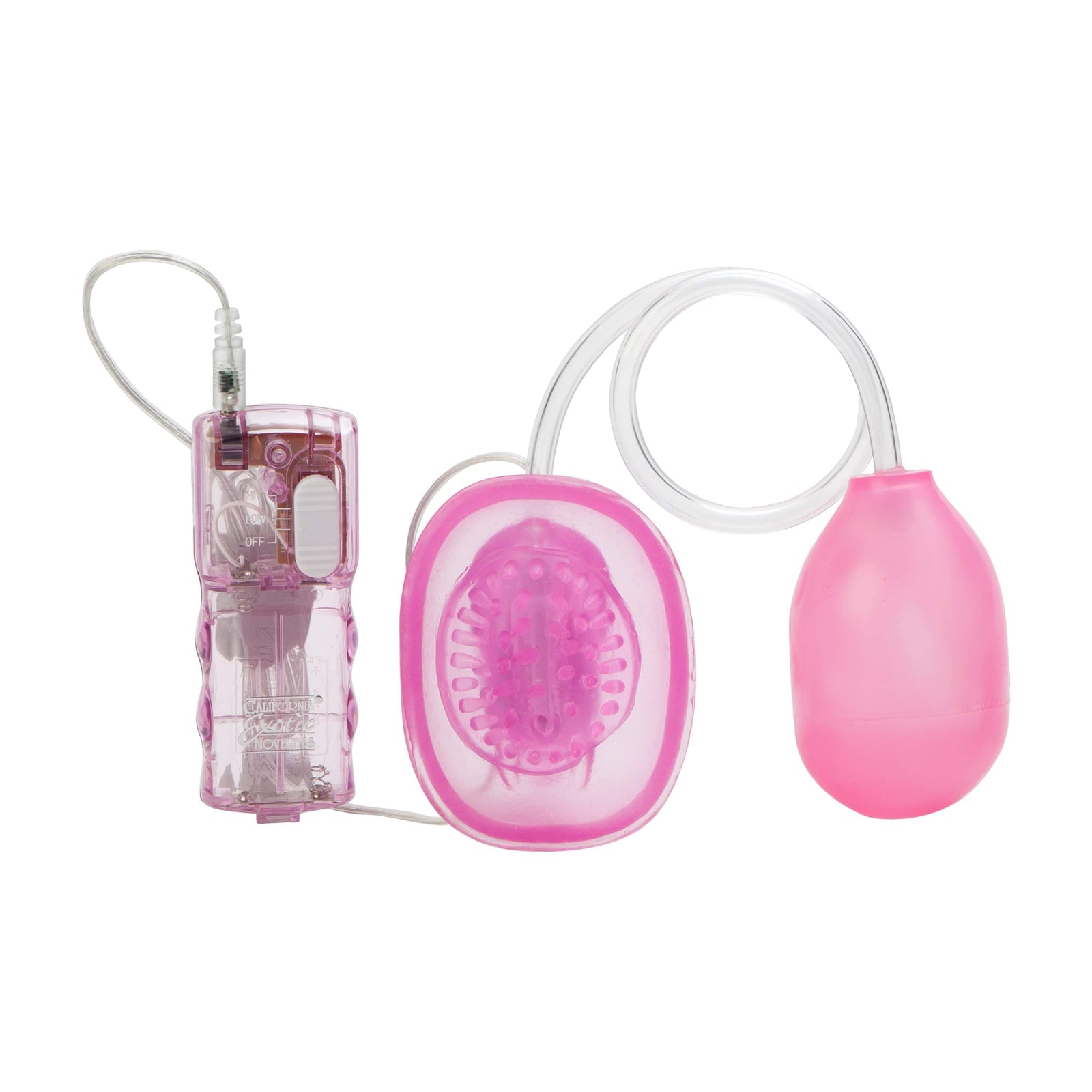 California Exotics - Intimate Clitoral Pump Vibro Pussy Sucker (Pink) - Clitoral Pump (Vibration) Non Rechargeable Durio.sg