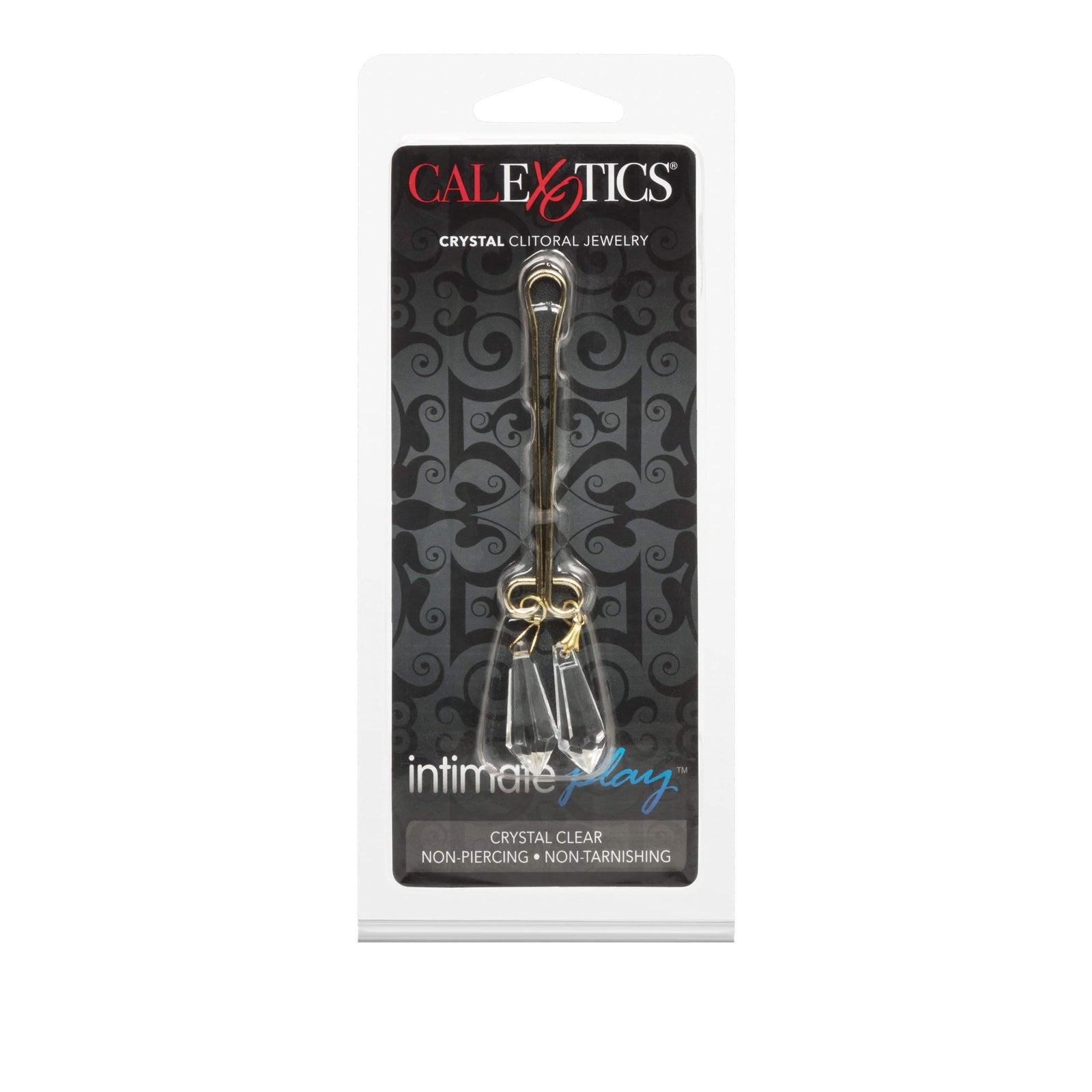 California Exotics - Intimate Play Crystal Clitoral Jewelry Clamp (Gold) - Clitoral Clamps Durio.sg